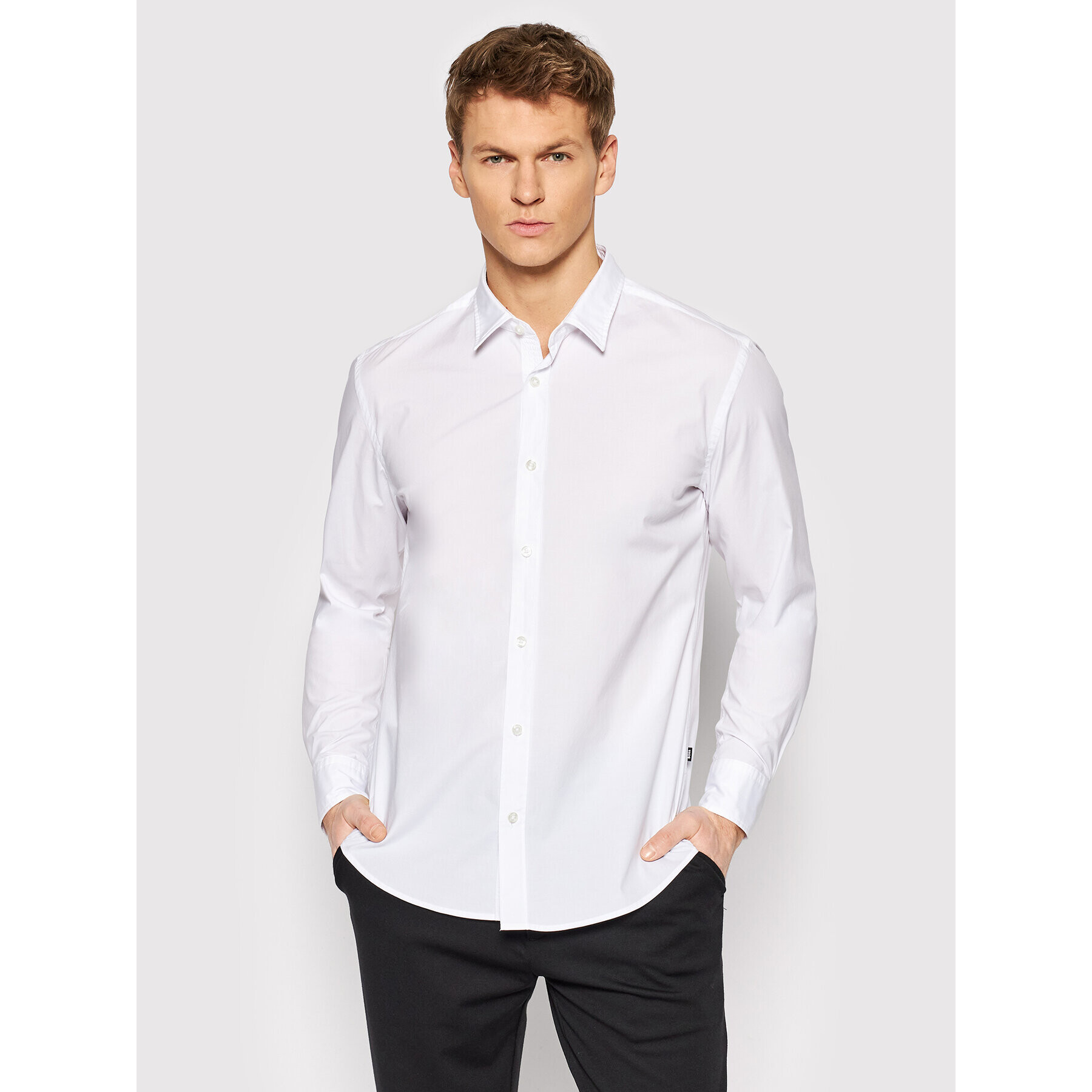 Boss Риза Reid 50468981 Бял Slim Fit - Pepit.bg