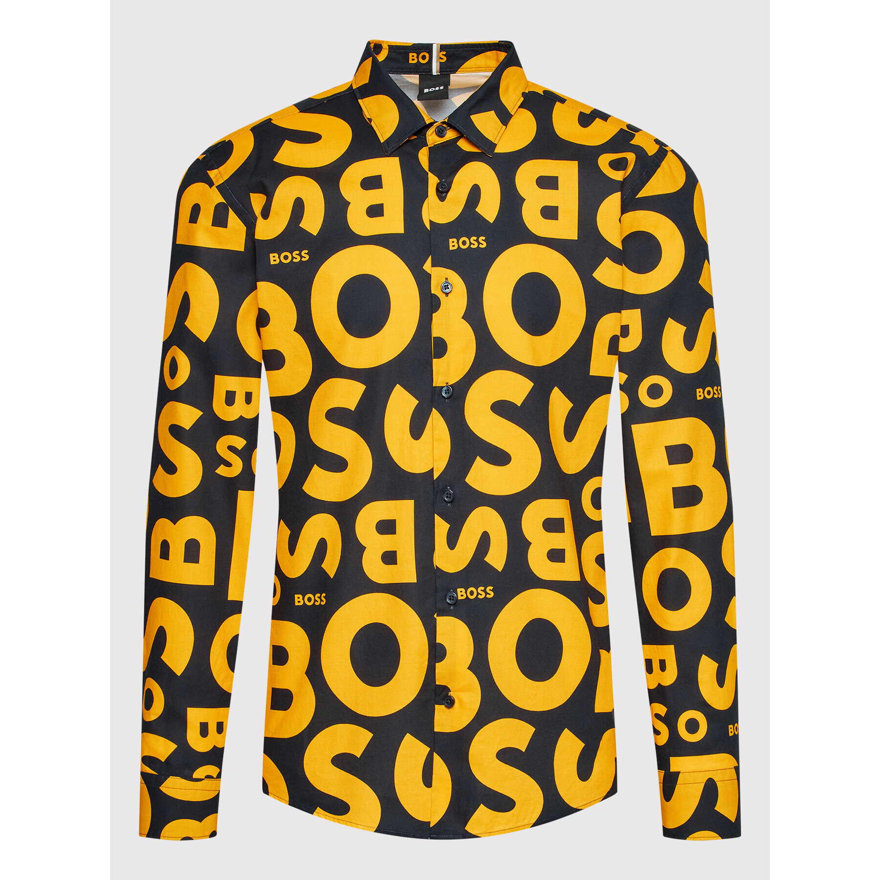 Boss Риза Reid 50473837 Оранжев Slim Fit - Pepit.bg