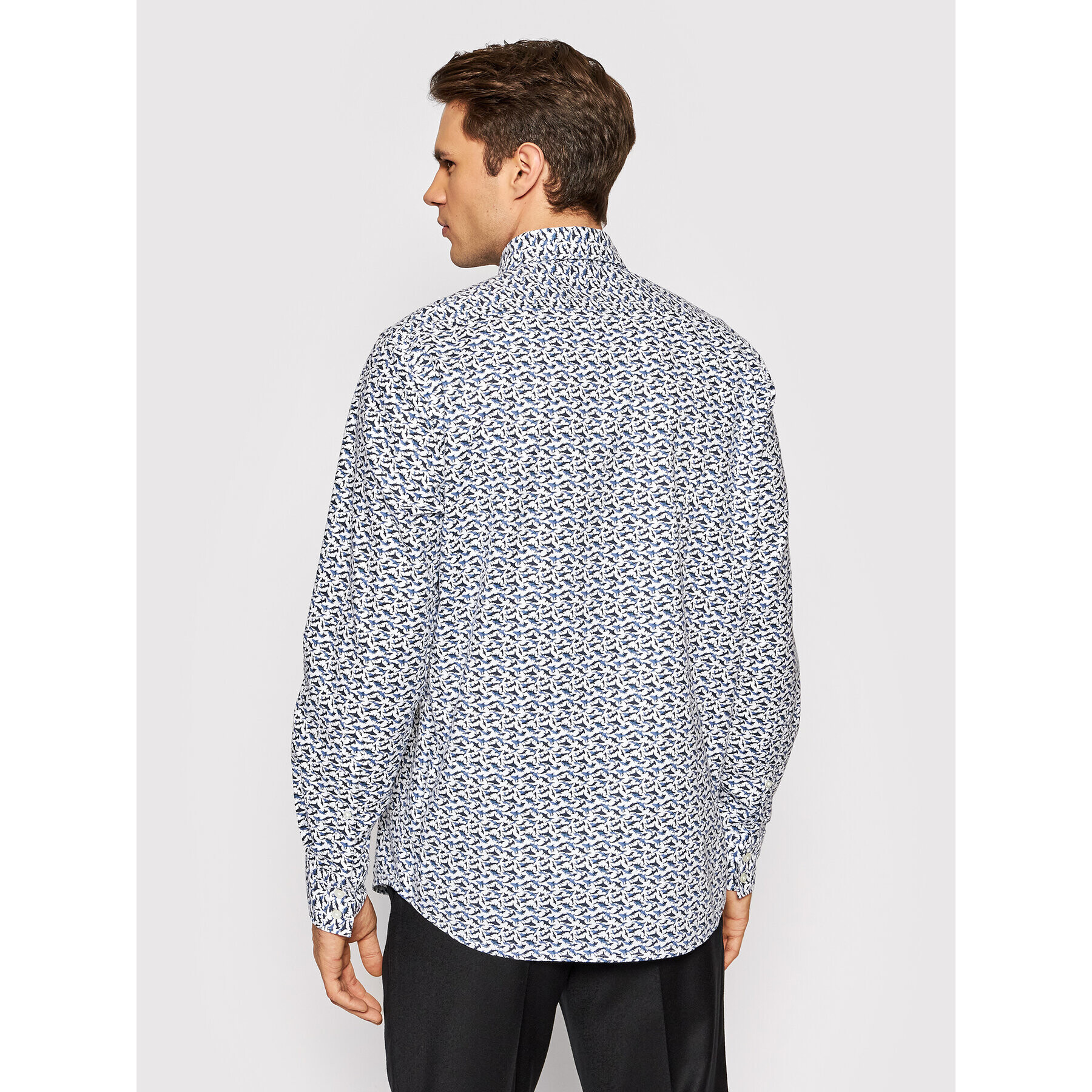 Boss Риза Relegant_2 50448067 Бял Regular Fit - Pepit.bg