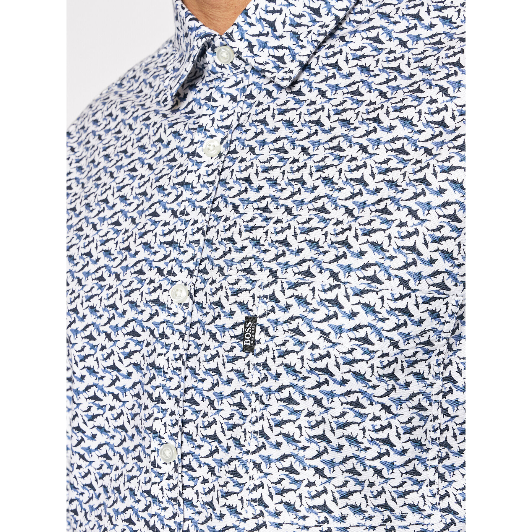 Boss Риза Relegant_2 50448067 Бял Regular Fit - Pepit.bg