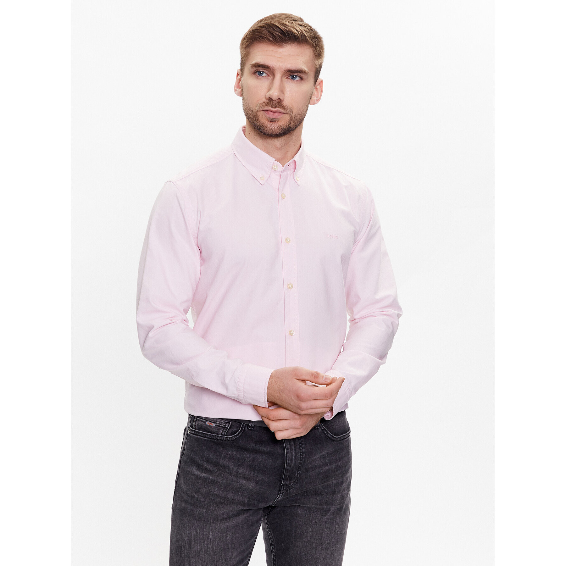 Boss Риза Rickert 50489341 Розов Regular Fit - Pepit.bg