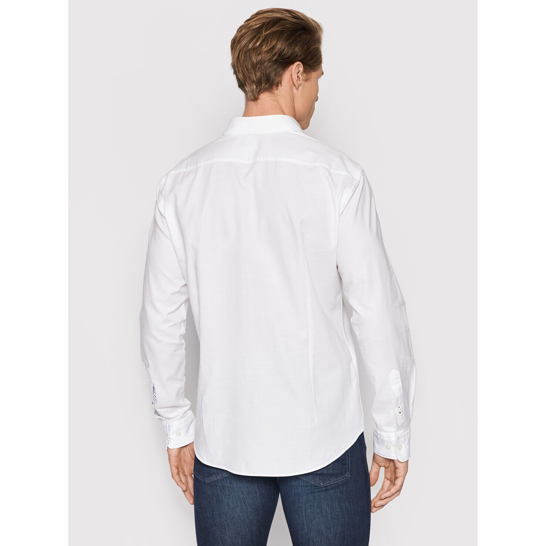 Boss Риза Robbie_53B 50463301 Бял Sharp Fit - Pepit.bg