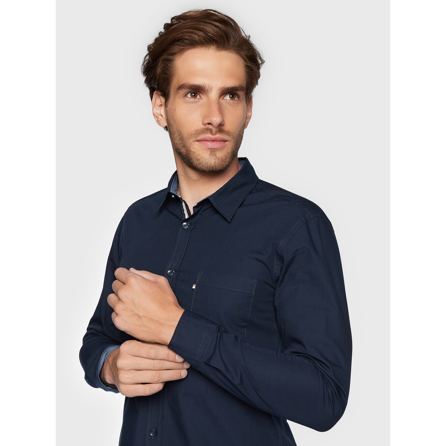 Boss Риза Roger_2P 50477827 Тъмносин Slim Fit - Pepit.bg