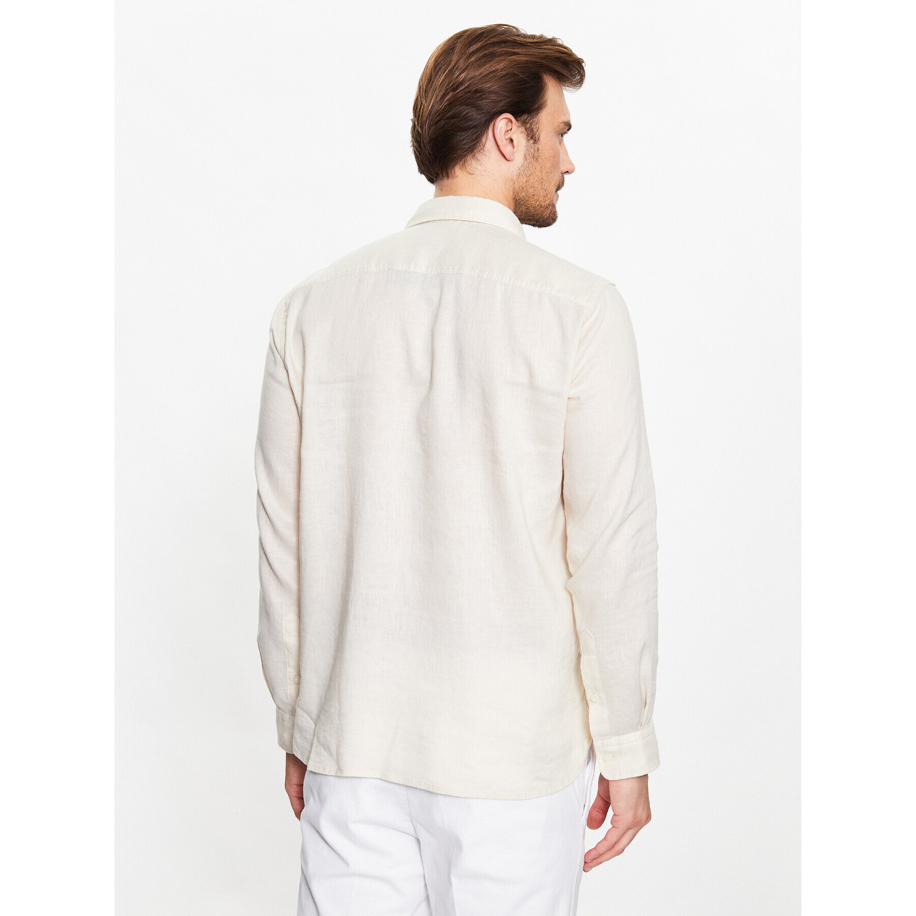 Boss Риза Roger 50490352 Бял Slim Fit - Pepit.bg