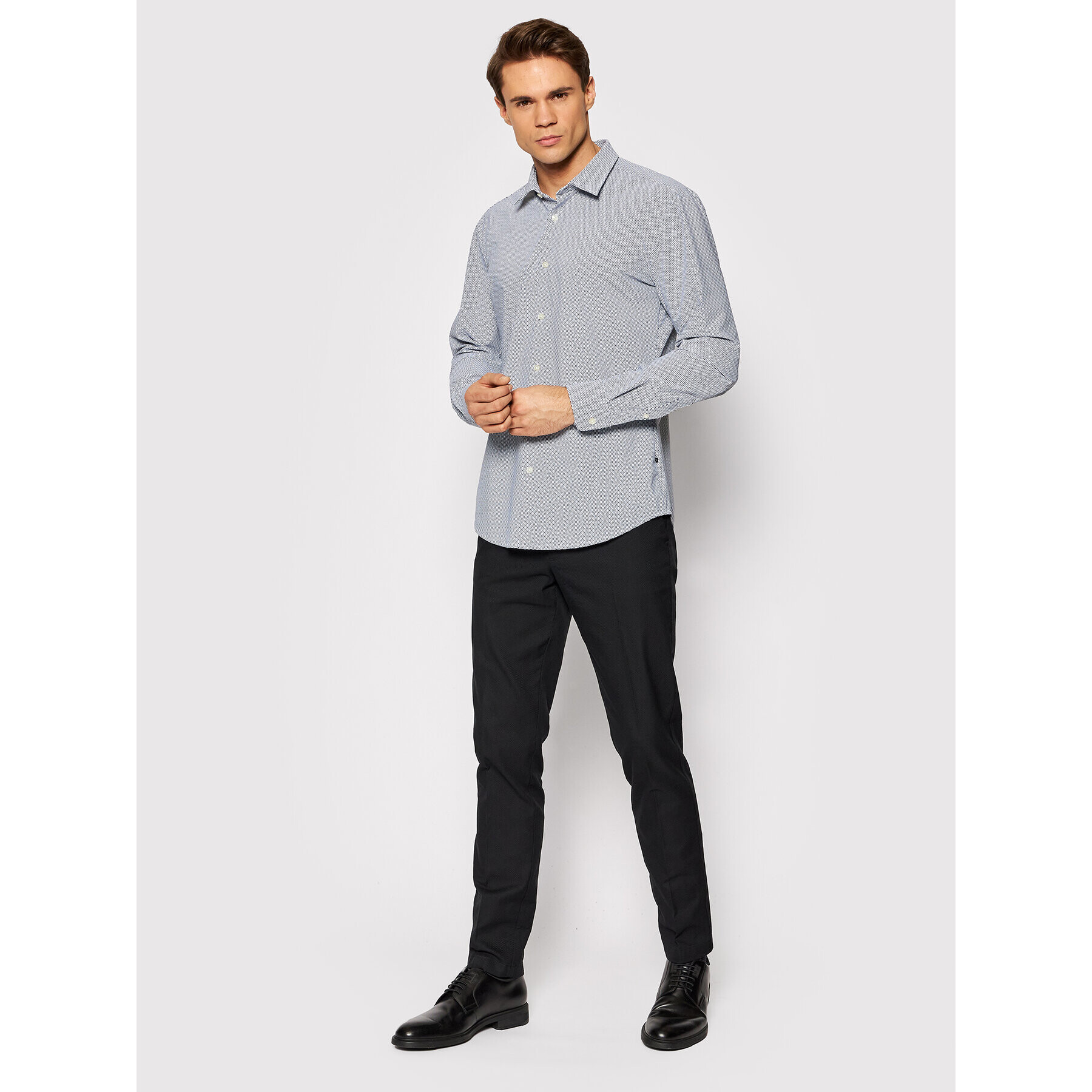 Boss Риза Ronni_F 50463265 Тъмносин Slim Fit - Pepit.bg