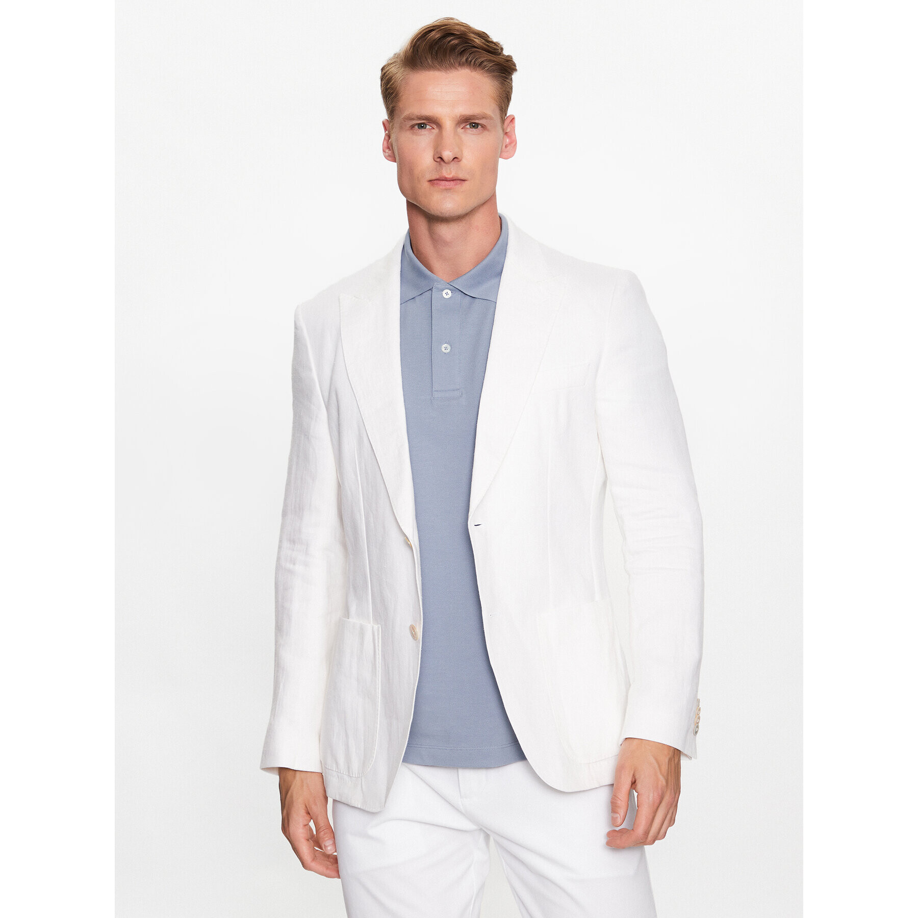 Boss Сако H-Hutson-Peak-232 50489376 Бял Slim Fit - Pepit.bg