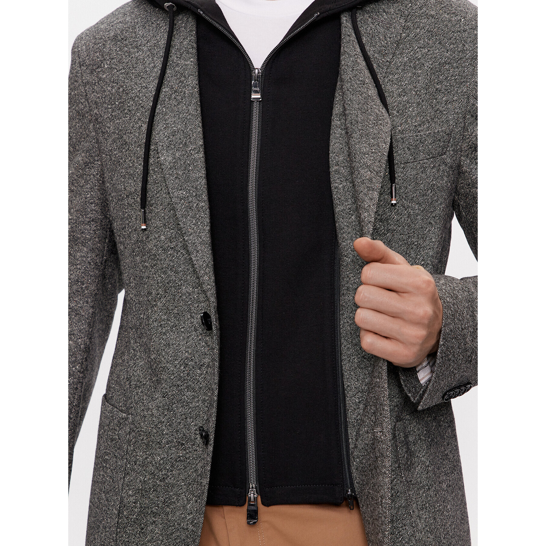 Boss Сако C-Hanry-Hoodie-234 50502528 Сив Slim Fit - Pepit.bg