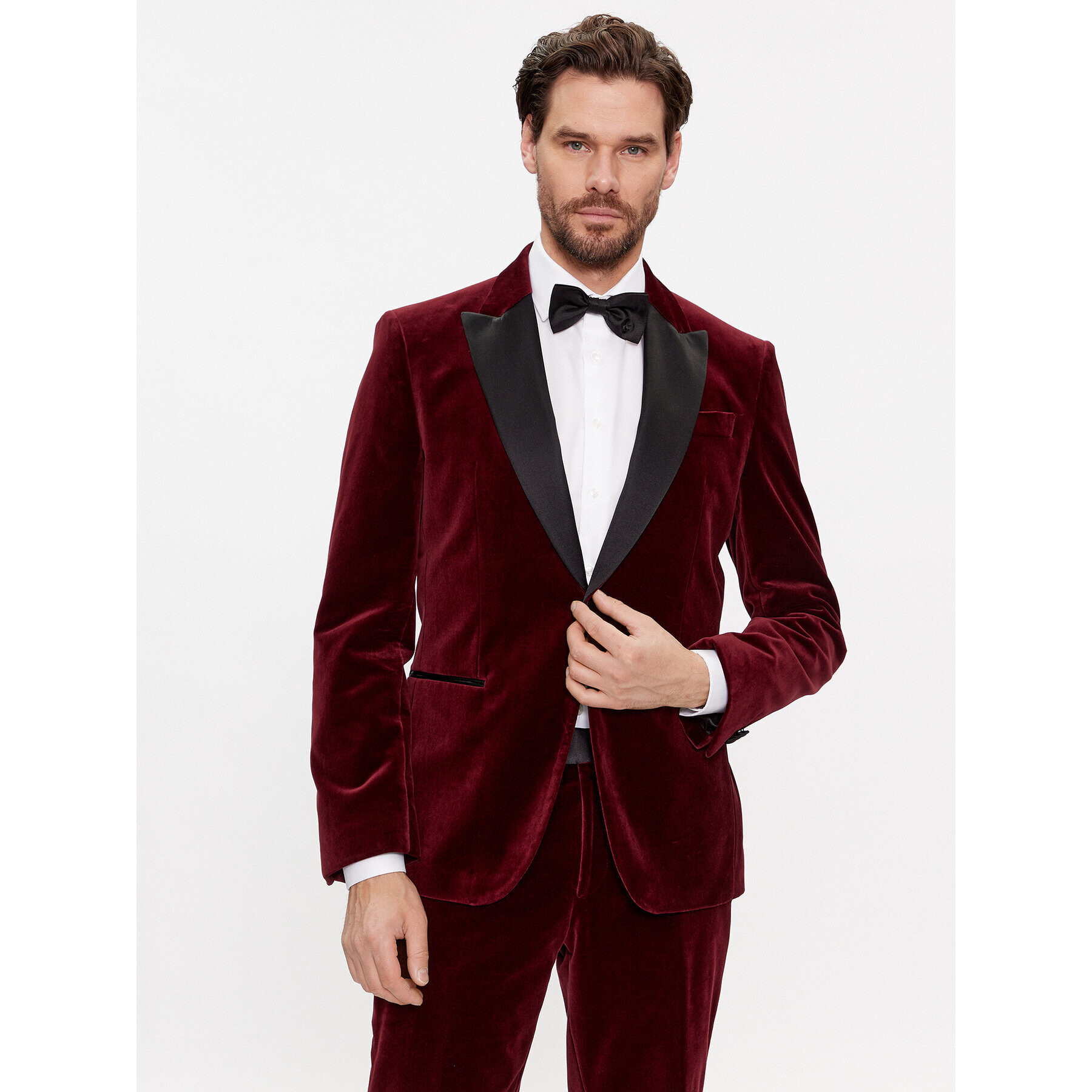 Boss Сако H-Hutson-Tux-231 50484709 Червен Slim Fit - Pepit.bg