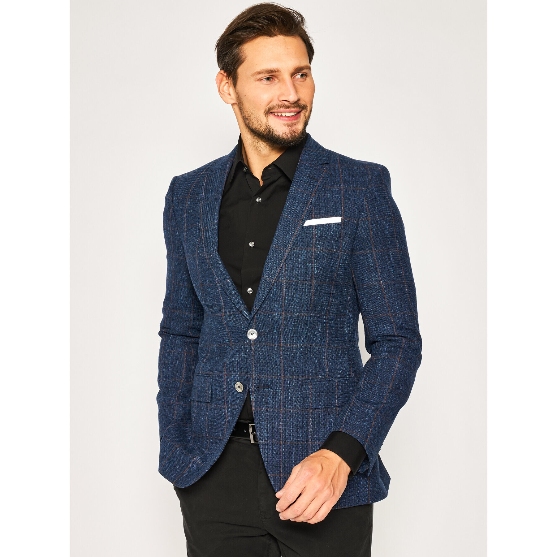 Boss Сако Hutsons4 50426995 Тъмносин Slim Fit - Pepit.bg