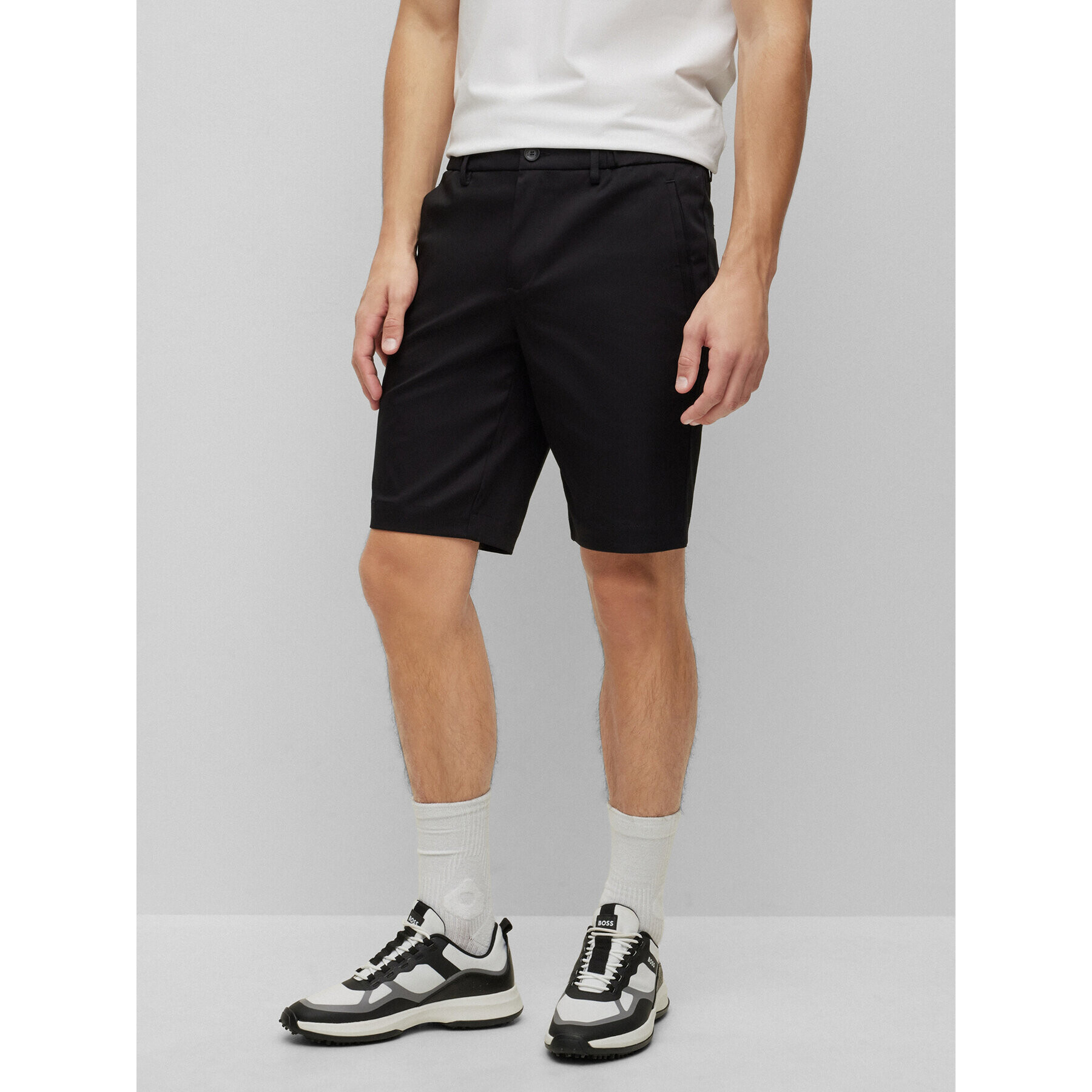 Boss Шорти от плат 50487534 Черен Slim Fit - Pepit.bg