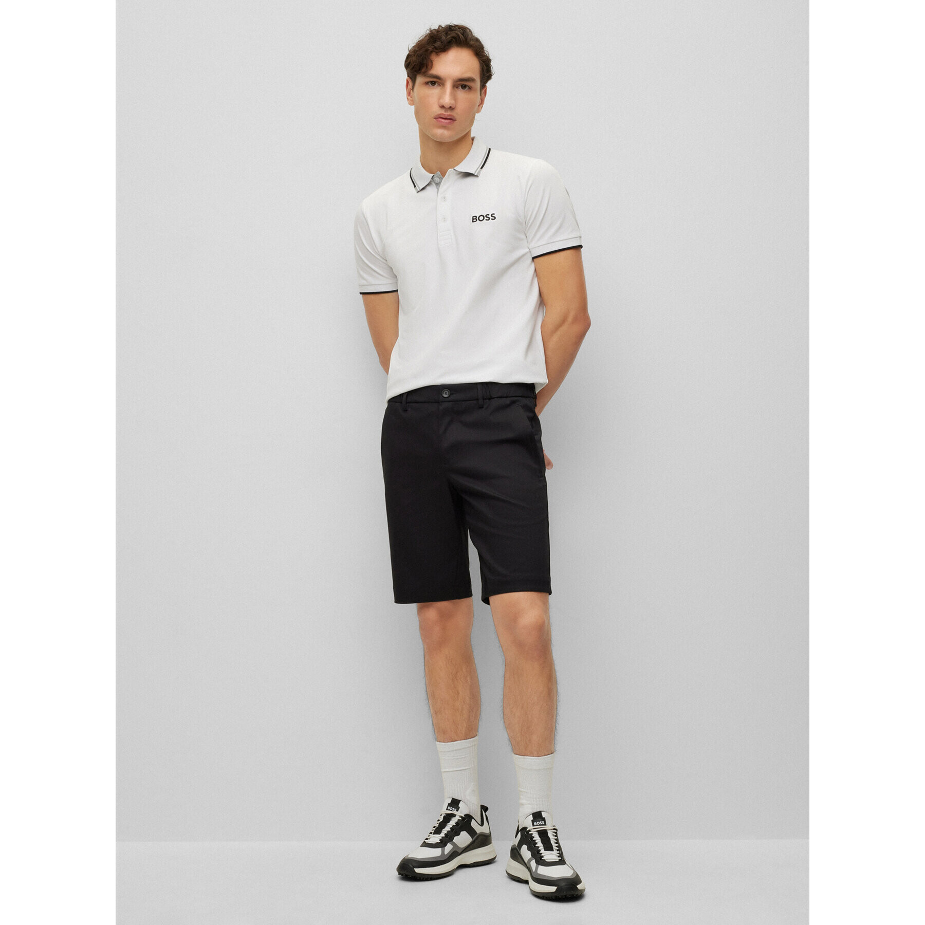 Boss Шорти от плат 50487534 Черен Slim Fit - Pepit.bg