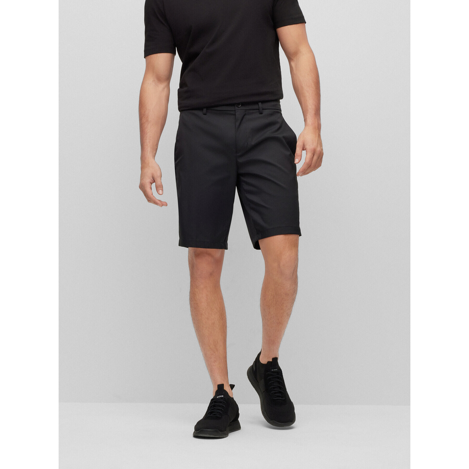Boss Шорти от плат 50487535 Черен Slim Fit - Pepit.bg