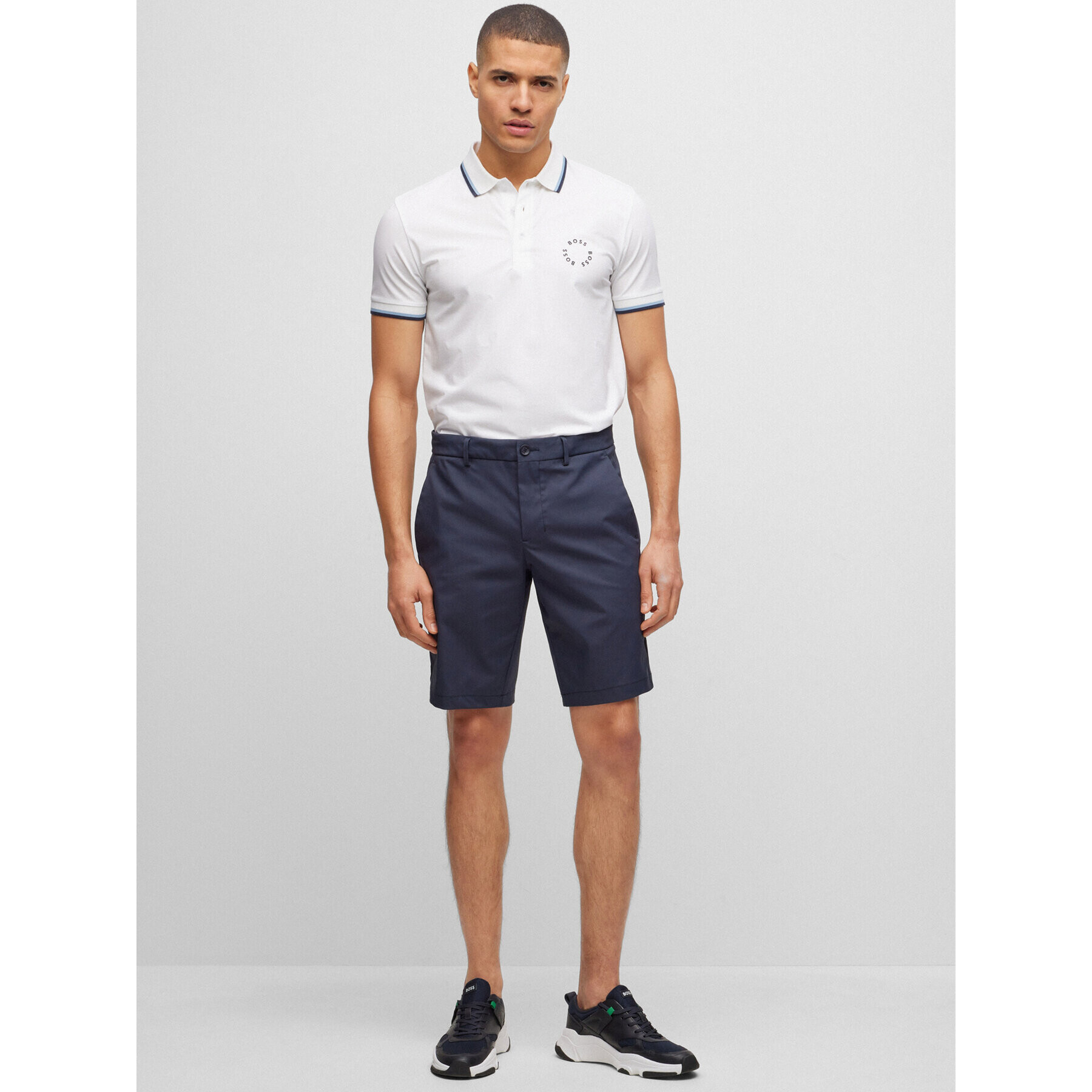Boss Шорти от плат 50487535 Син Slim Fit - Pepit.bg
