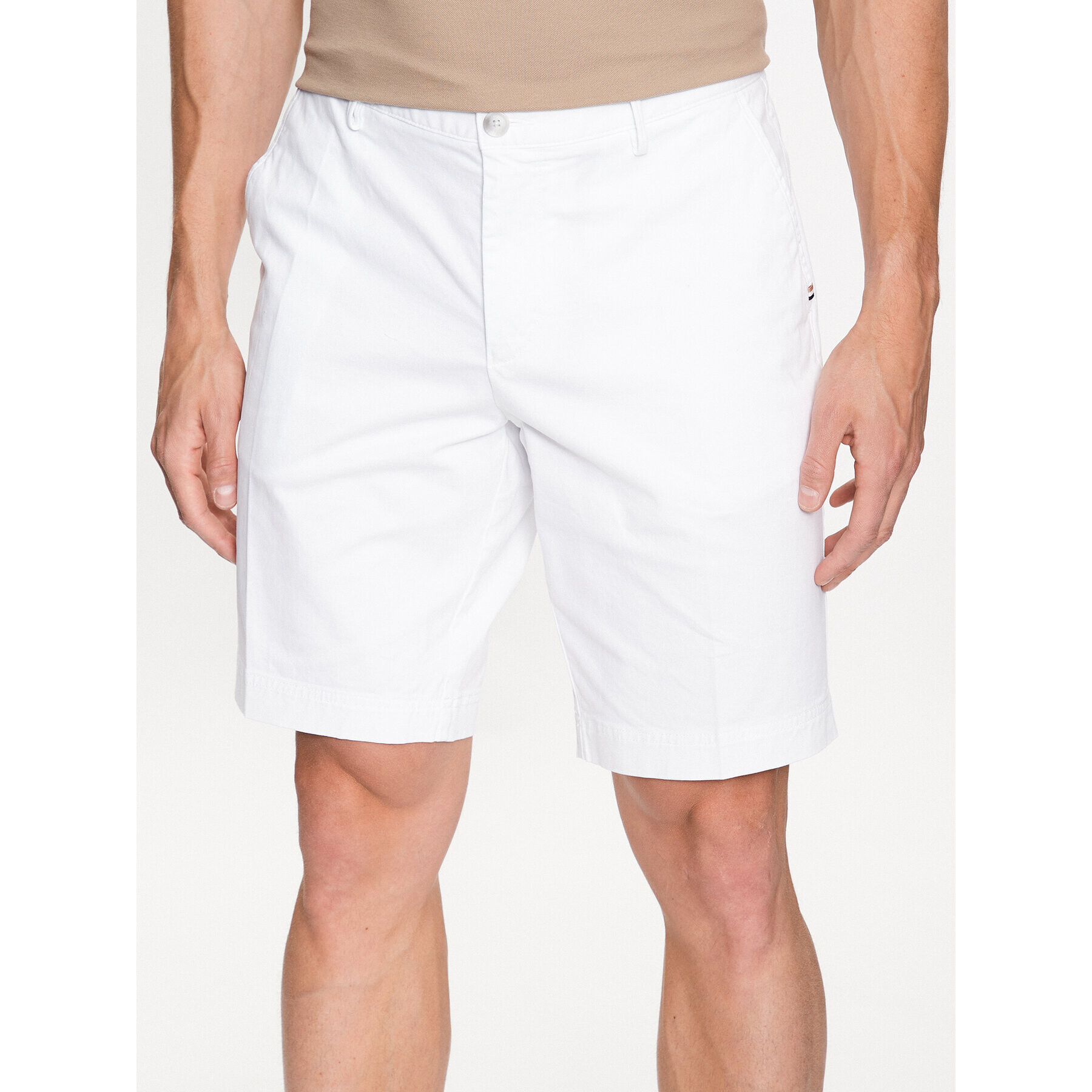 Boss Шорти от плат 50487993 Бял Slim Fit - Pepit.bg