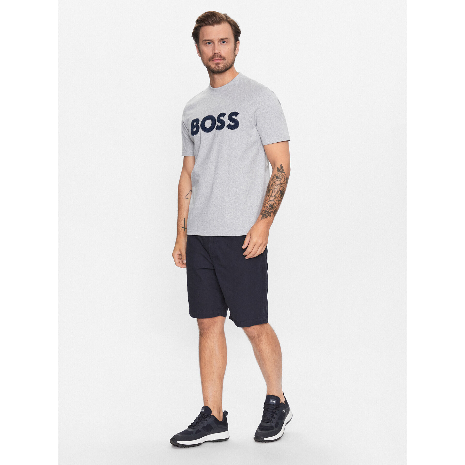 Boss Шорти от плат 50488628 Тъмносин Relaxed Fit - Pepit.bg