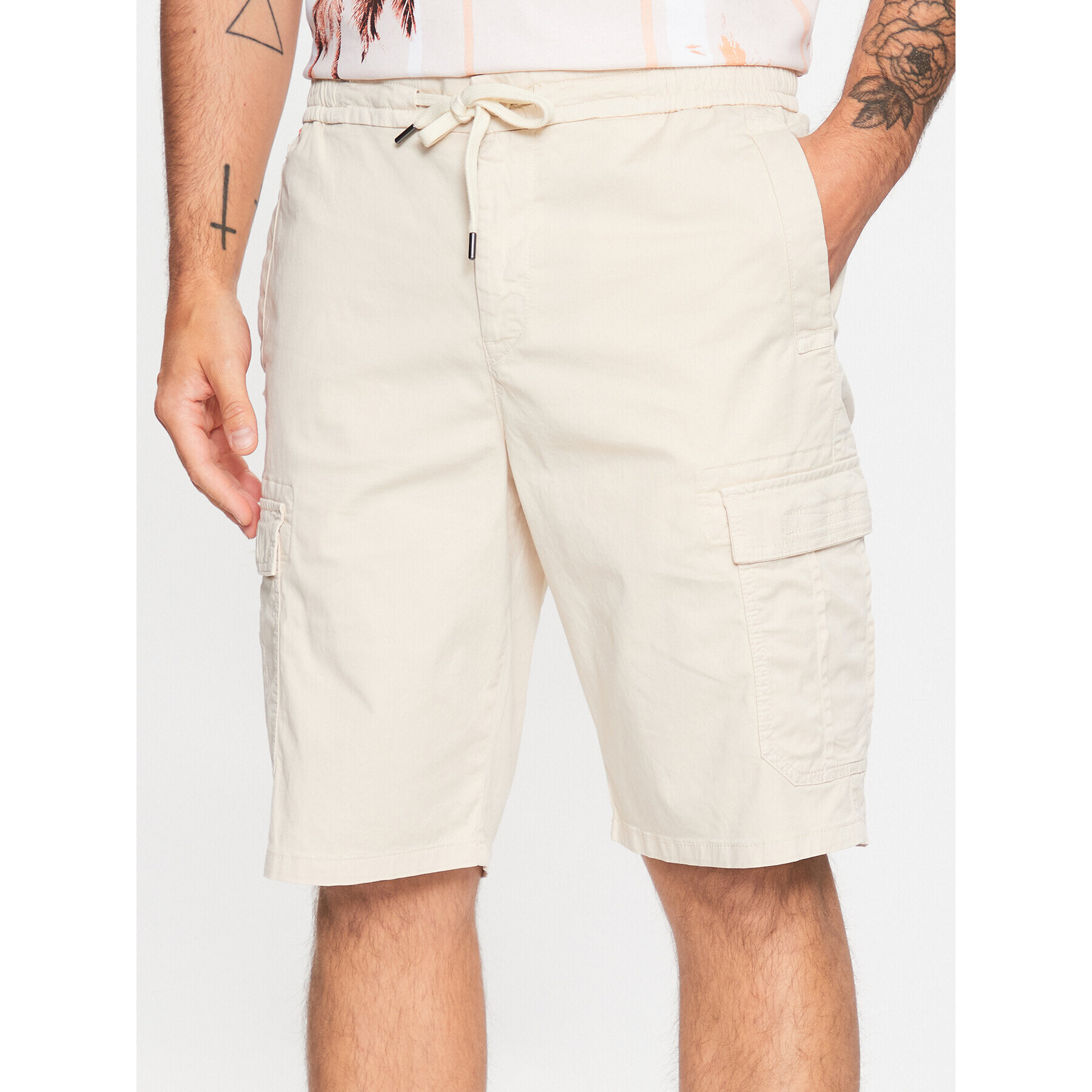 Boss Шорти от плат 50489100 Бежов Regular Fit - Pepit.bg