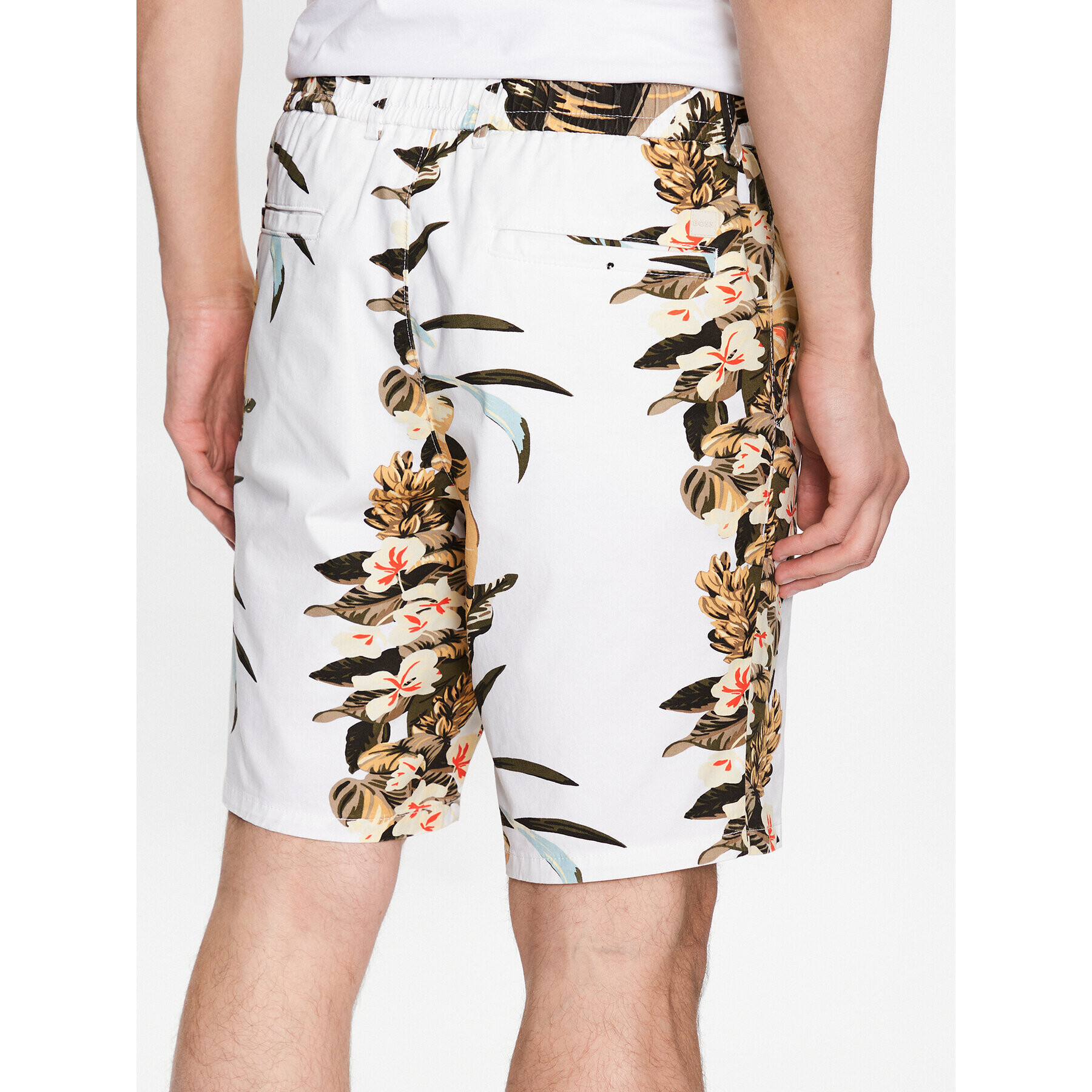 Boss Шорти от плат Taber 50489123 Бял Regular Fit - Pepit.bg