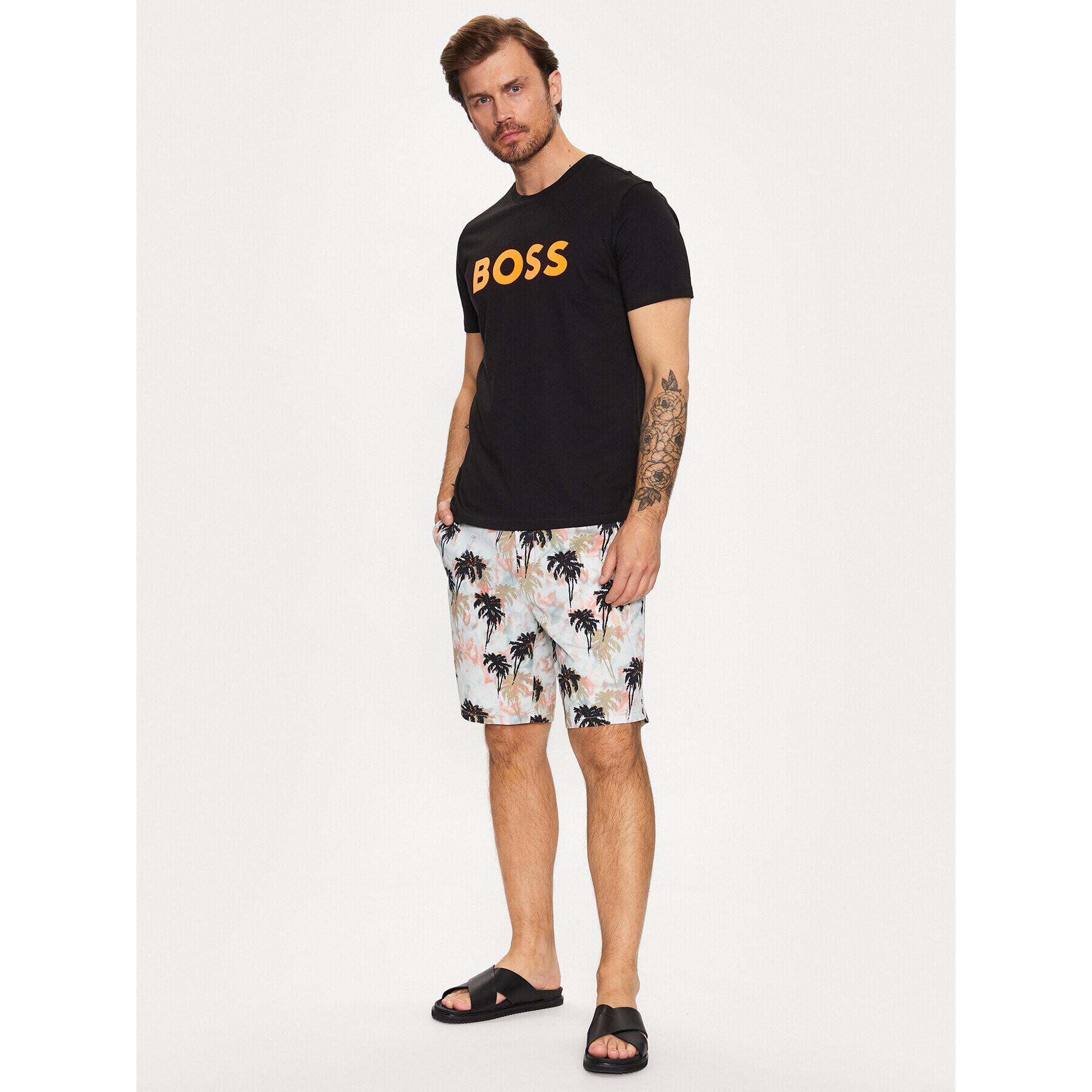 Boss Шорти от плат 50489123 Син Regular Fit - Pepit.bg