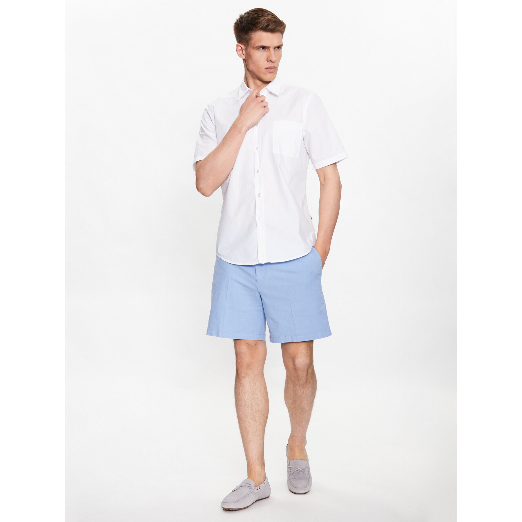 Boss Шорти от плат 50490563 Син Regular Fit - Pepit.bg