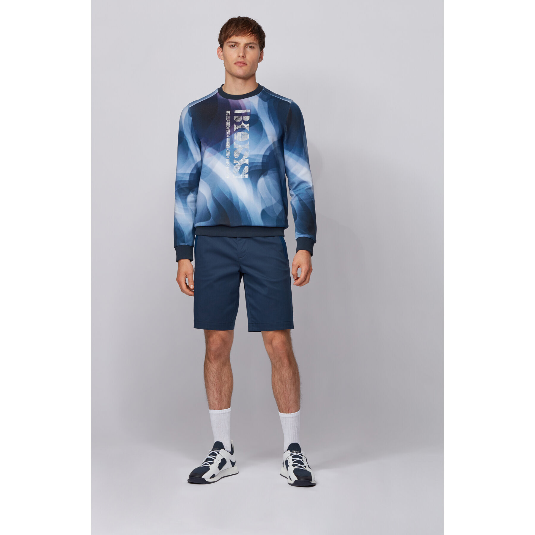 Boss Шорти от плат Liem4-10 50423114 Тъмносин Regular Fit - Pepit.bg
