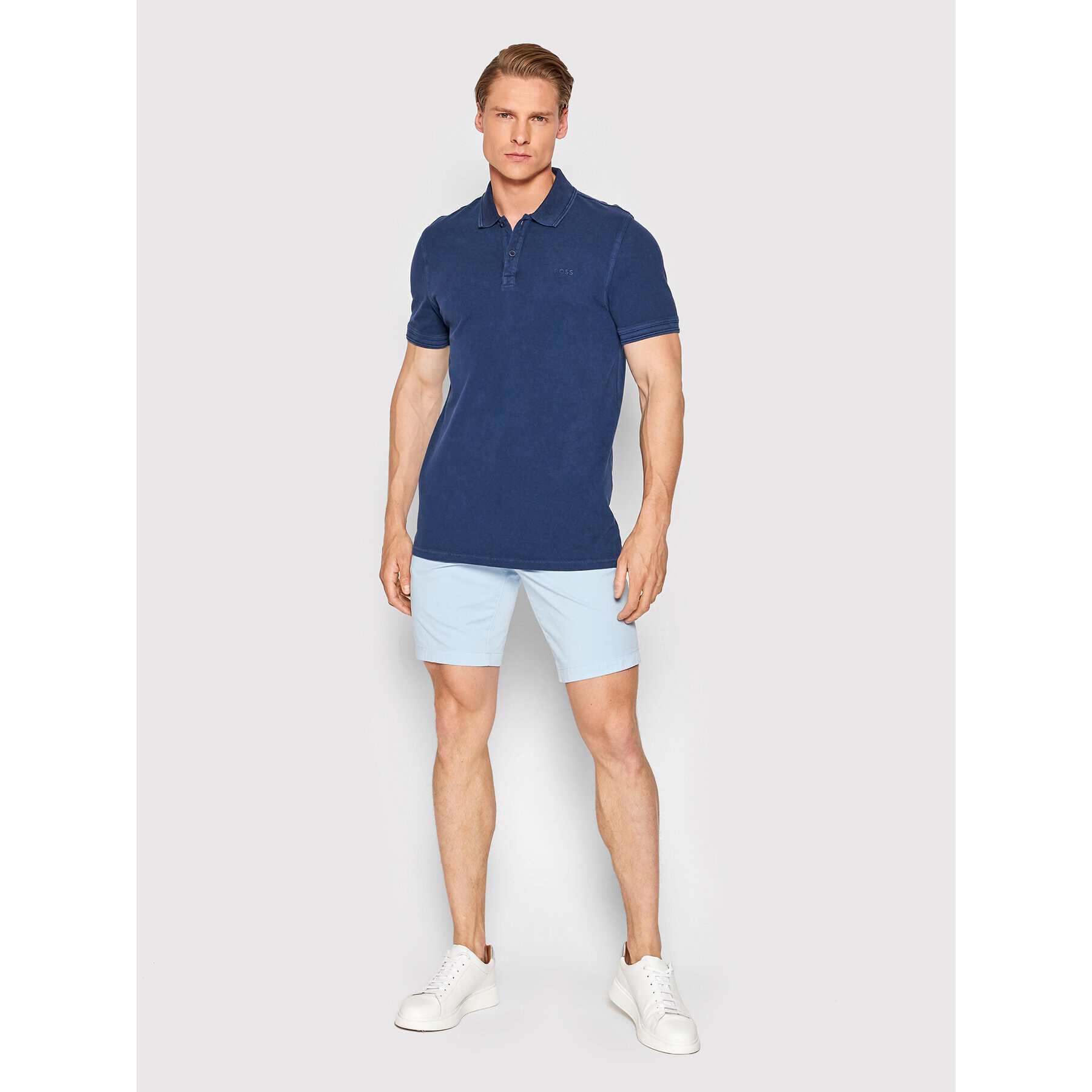 Boss Шорти от плат Schino 50467083 Син Slim Fit - Pepit.bg