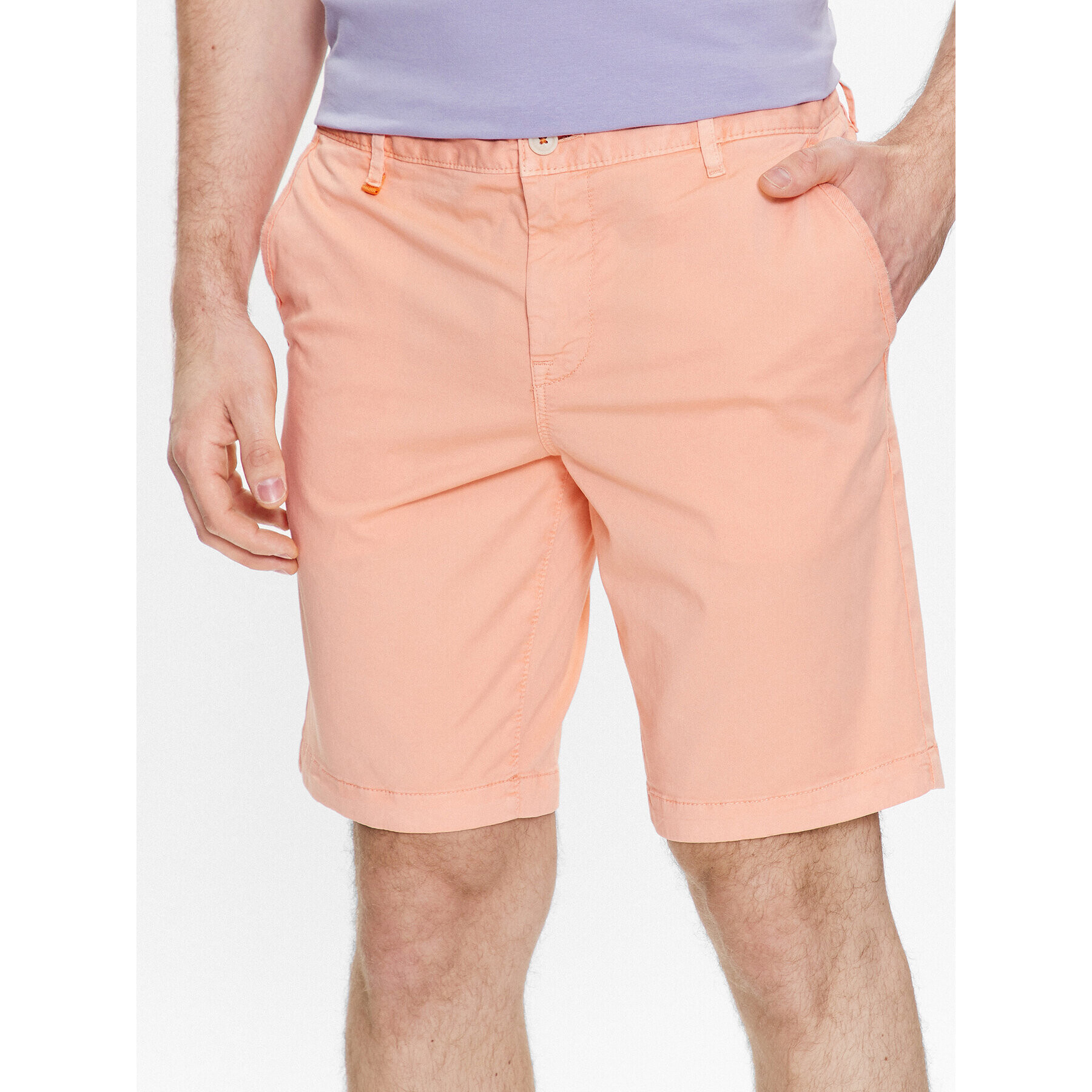 Boss Шорти от плат Schino-Slim-Short St 50489112 Оранжев Slim Fit - Pepit.bg