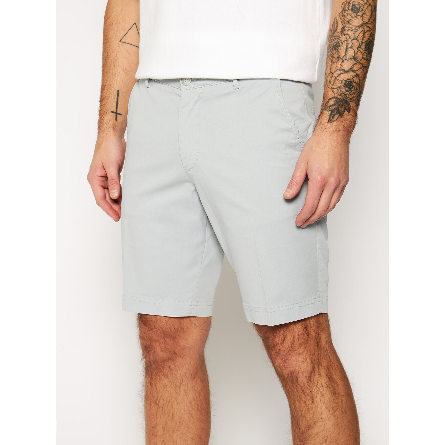 Boss Шорти от плат Slice 50406679 Сив Slim Fit - Pepit.bg