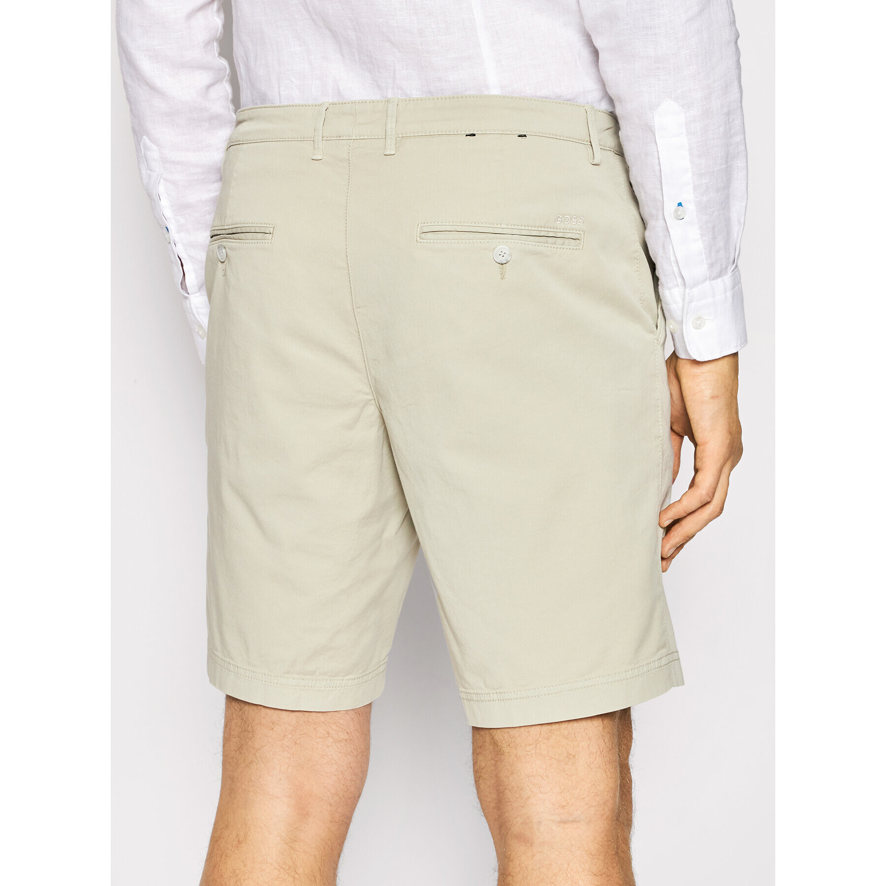 Boss Шорти от плат Slice 50406679 Зелен Slim Fit - Pepit.bg