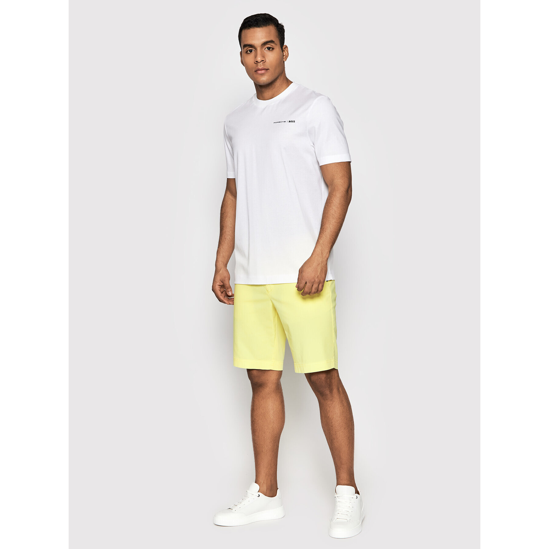 Boss Шорти от плат Slice 50406679 Жълт Slim Fit - Pepit.bg