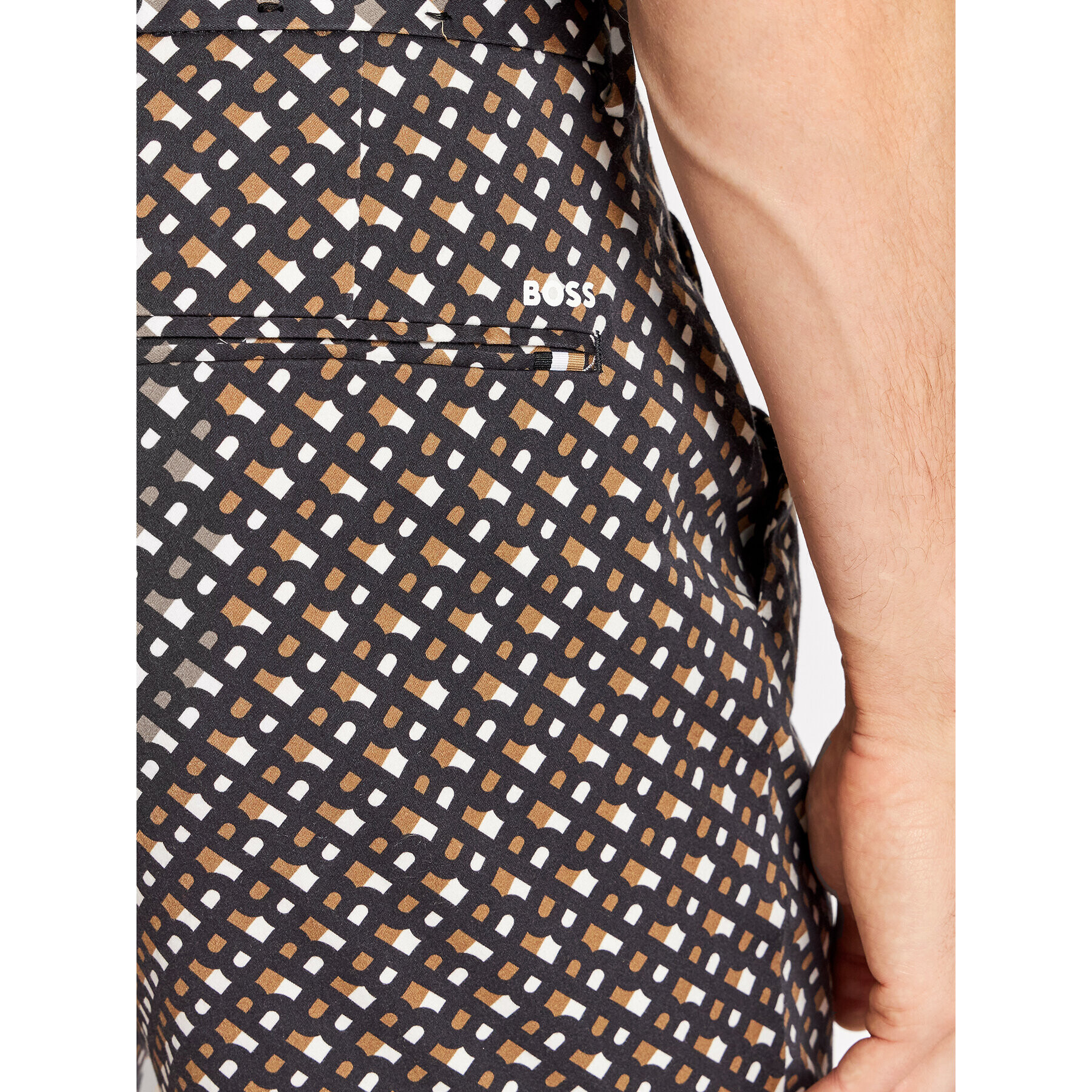 Boss Шорти от плат Slice 50468194 Кафяв Slim Fit - Pepit.bg