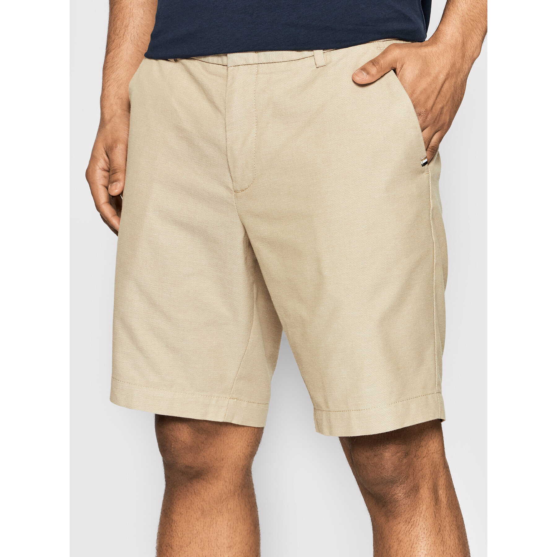 Boss Шорти от плат Slice 50468205 Бежов Slim Fit - Pepit.bg