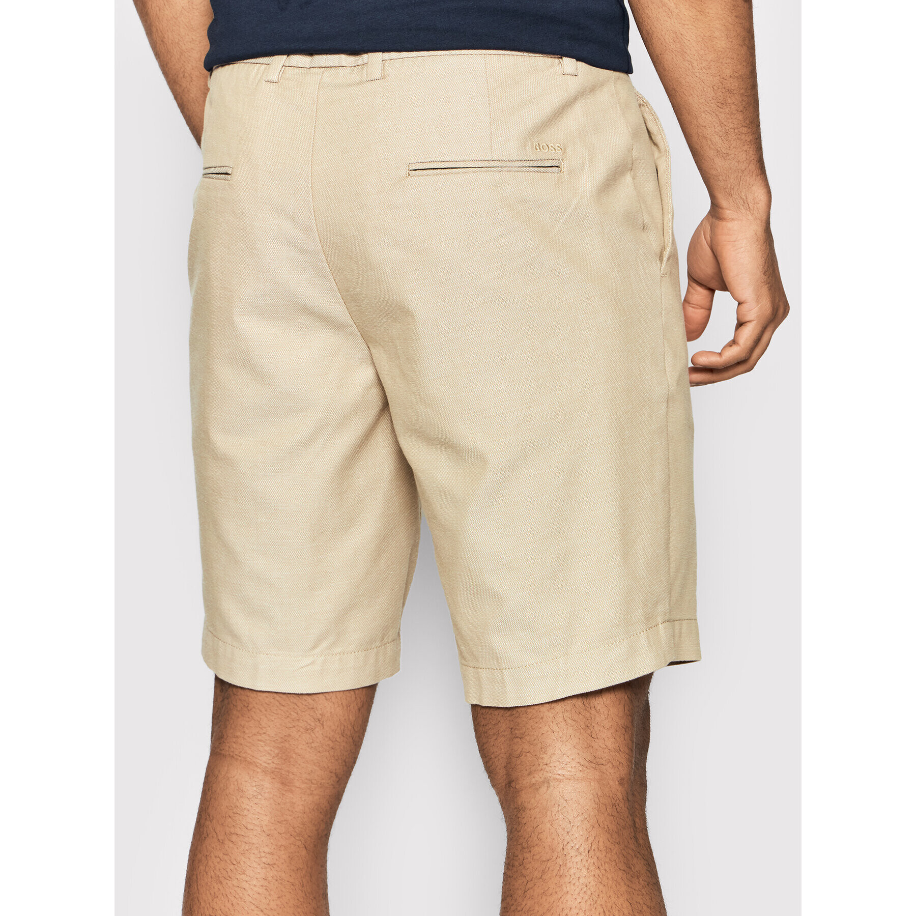 Boss Шорти от плат Slice 50468205 Бежов Slim Fit - Pepit.bg