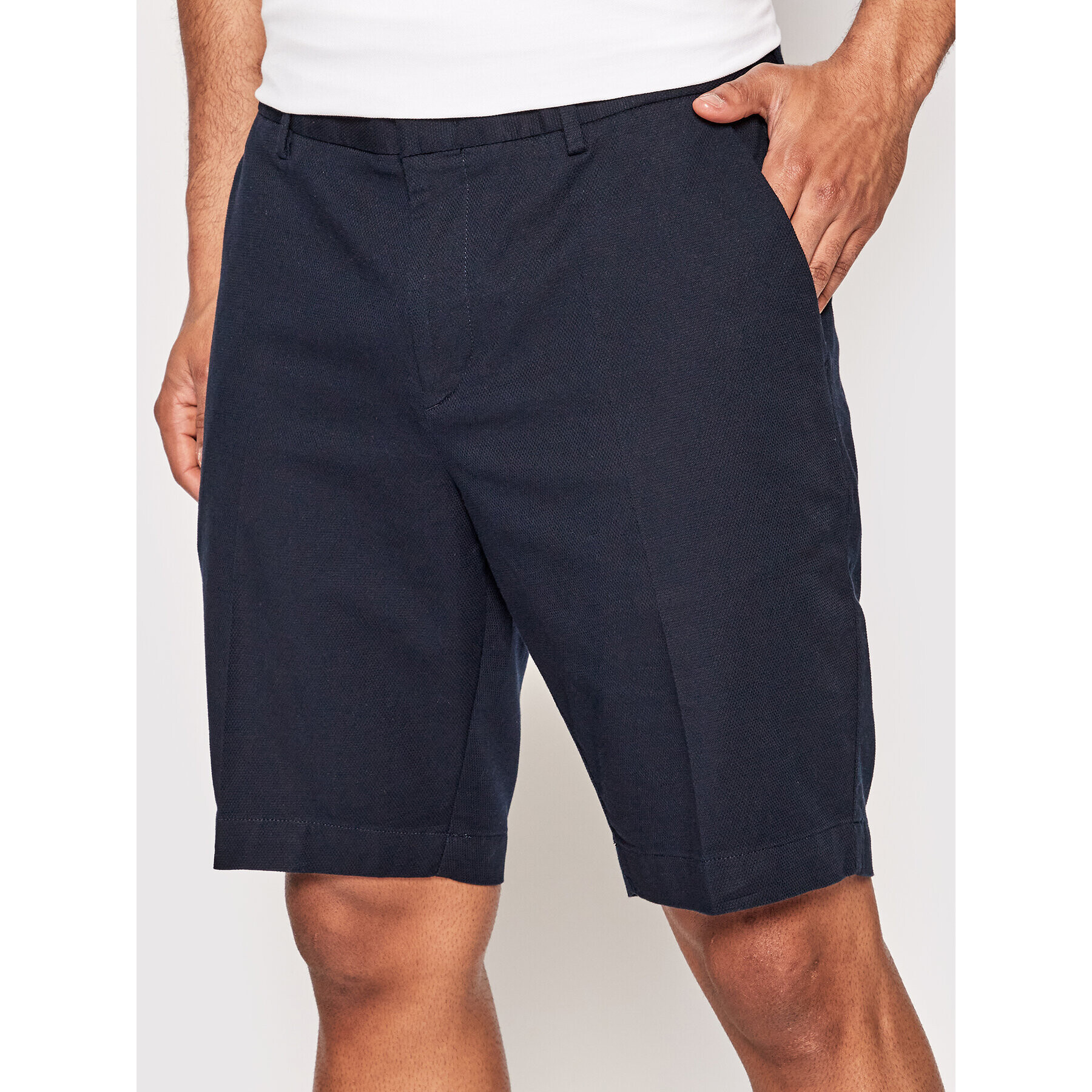 Boss Шорти от плат Slice 50472870 Тъмносин Slim Fit - Pepit.bg