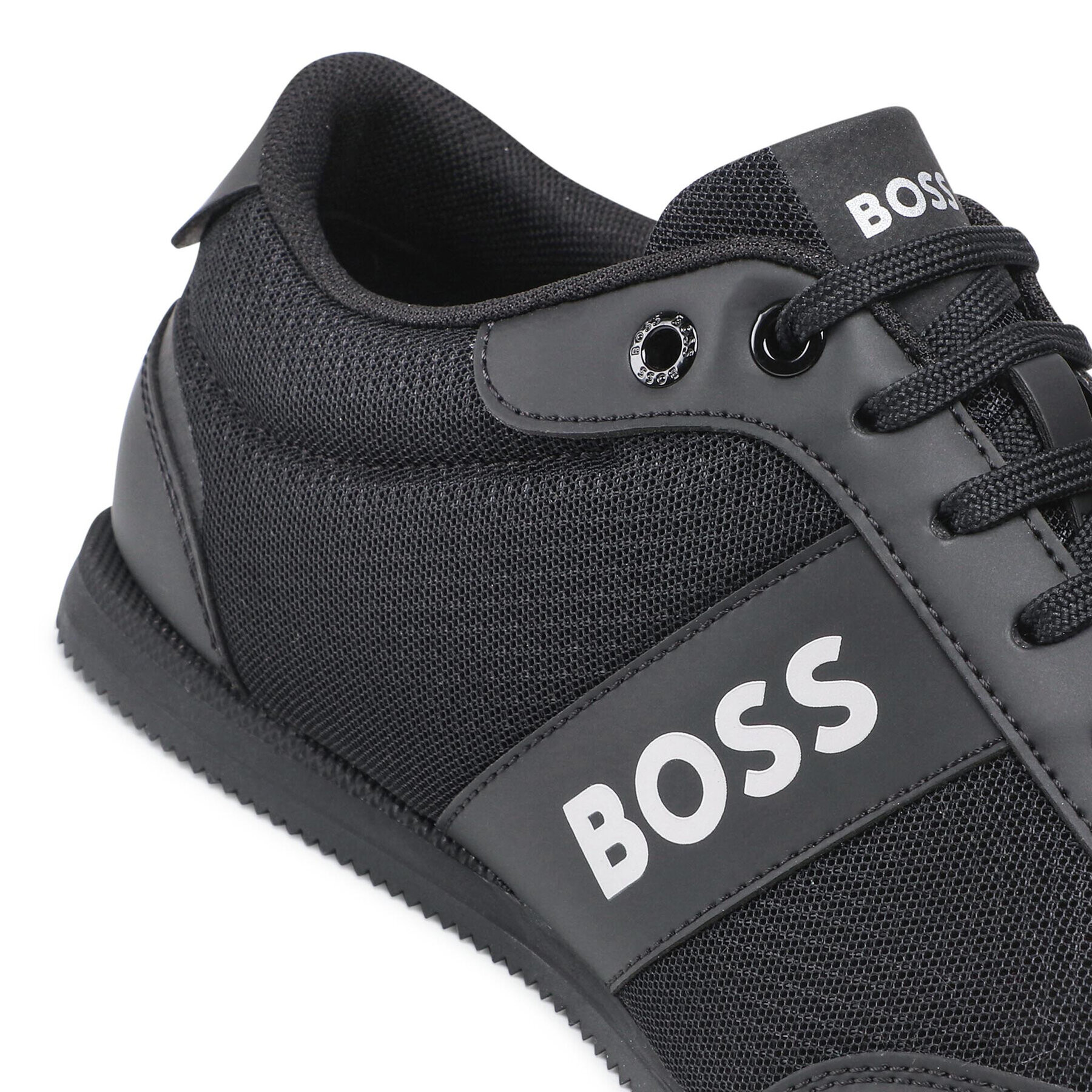 Boss Сникърси Rushman Low 50470180 10199225 01 Черен - Pepit.bg