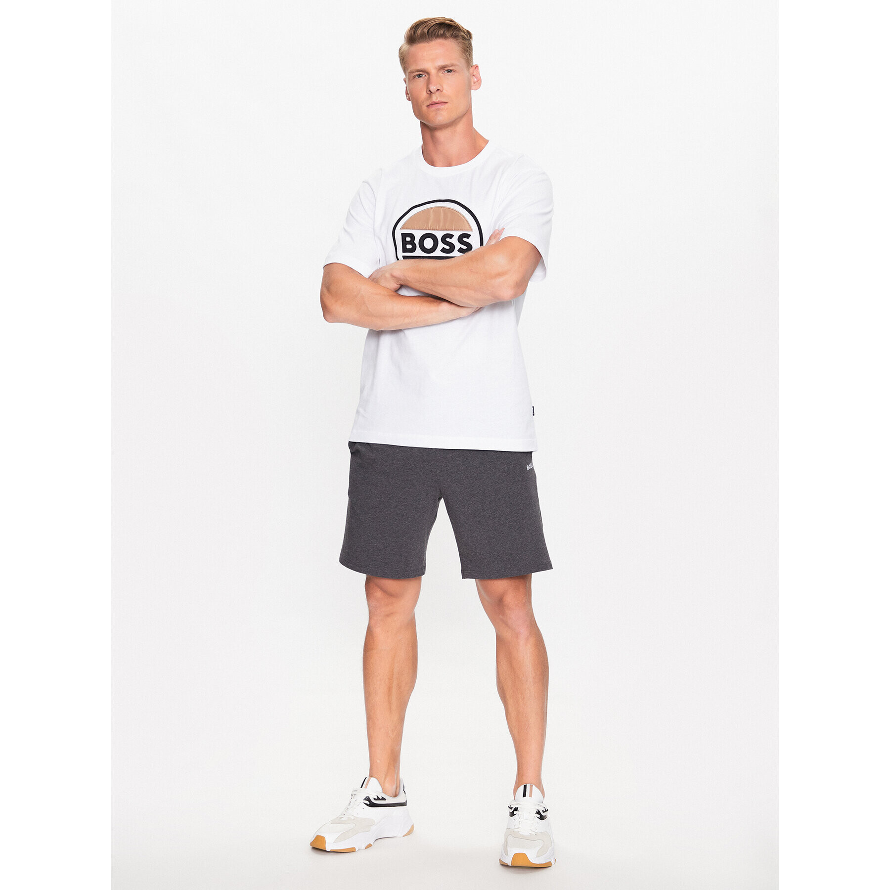 Boss Спортни шорти 50469612 Сив Regular Fit - Pepit.bg