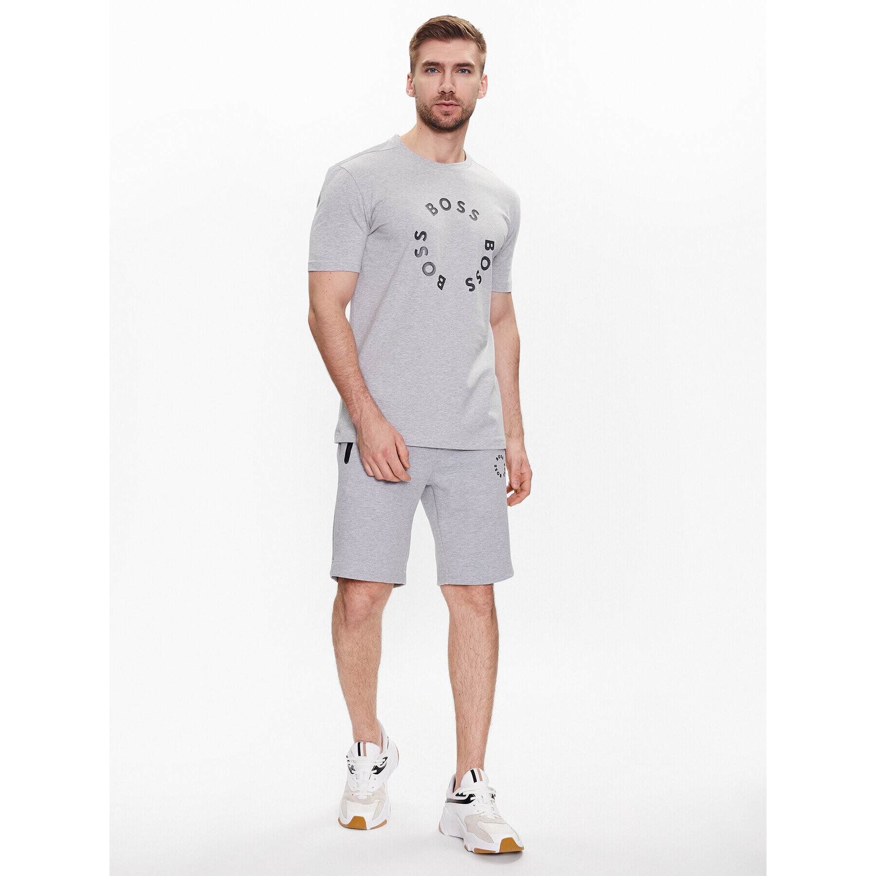 Boss Спортни шорти 50487954 Сив Regular Fit - Pepit.bg