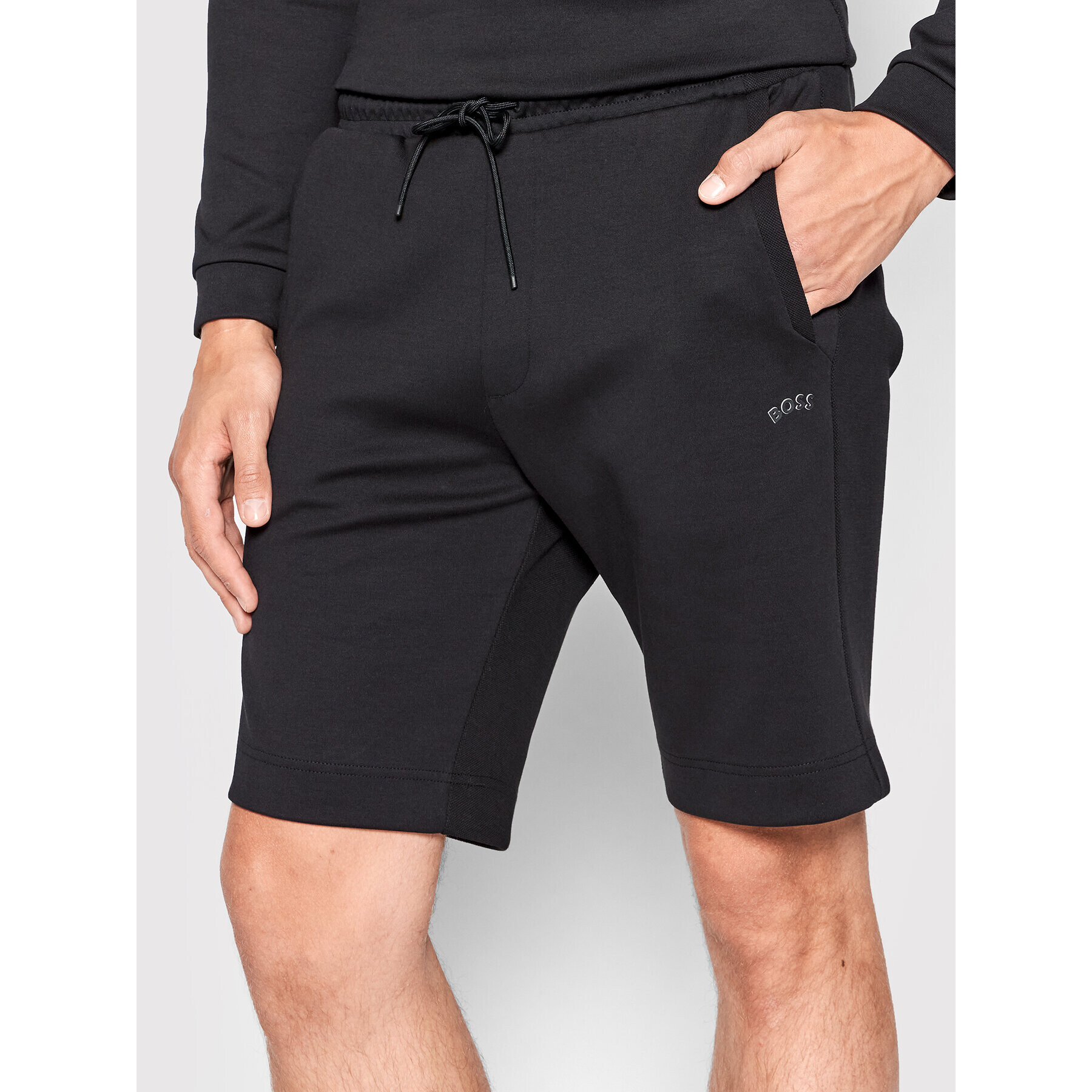 Boss Спортни шорти Headlo Curved 50471850 Черен Regular Fit - Pepit.bg