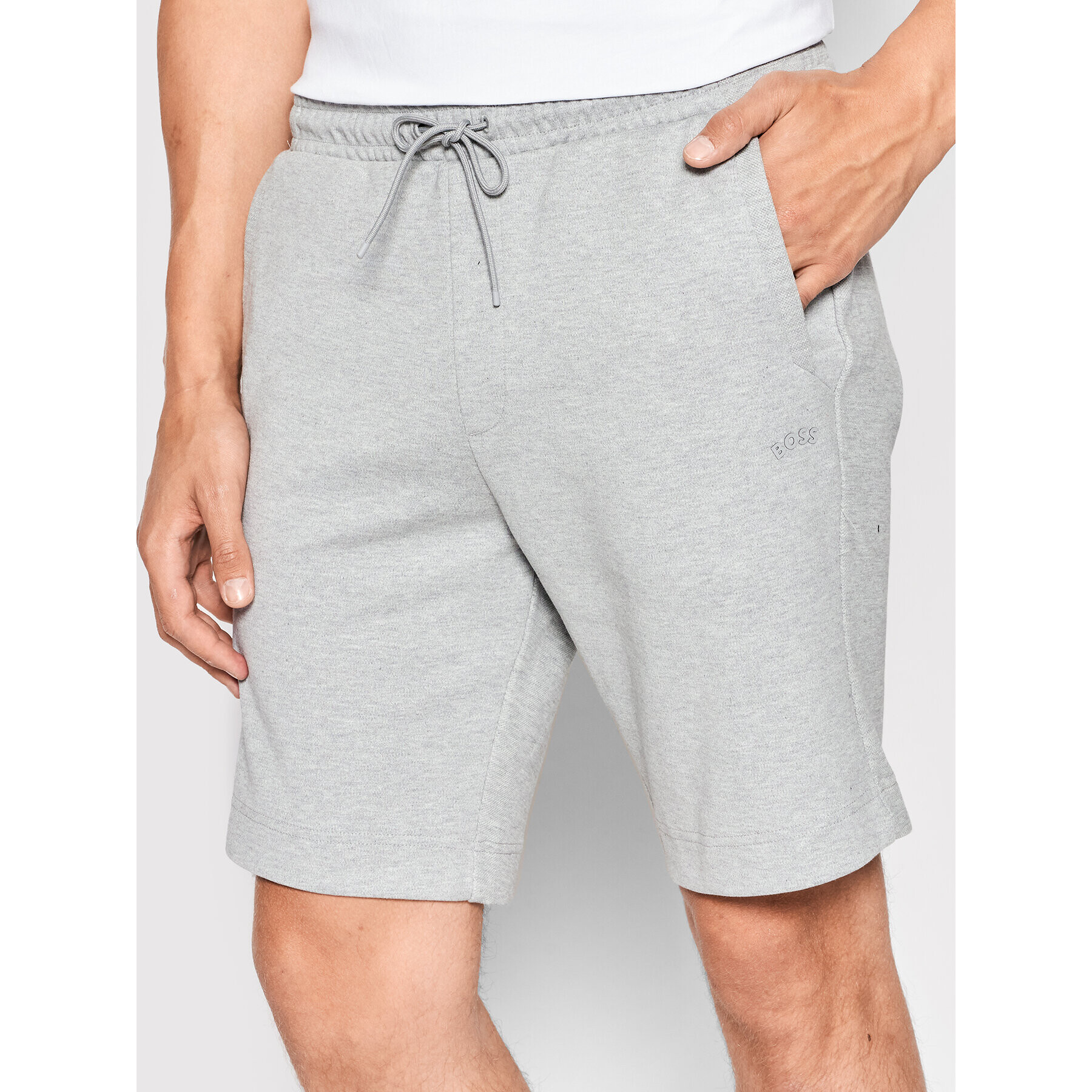 Boss Спортни шорти Headlo Curved 50471850 Сив Regular Fit - Pepit.bg