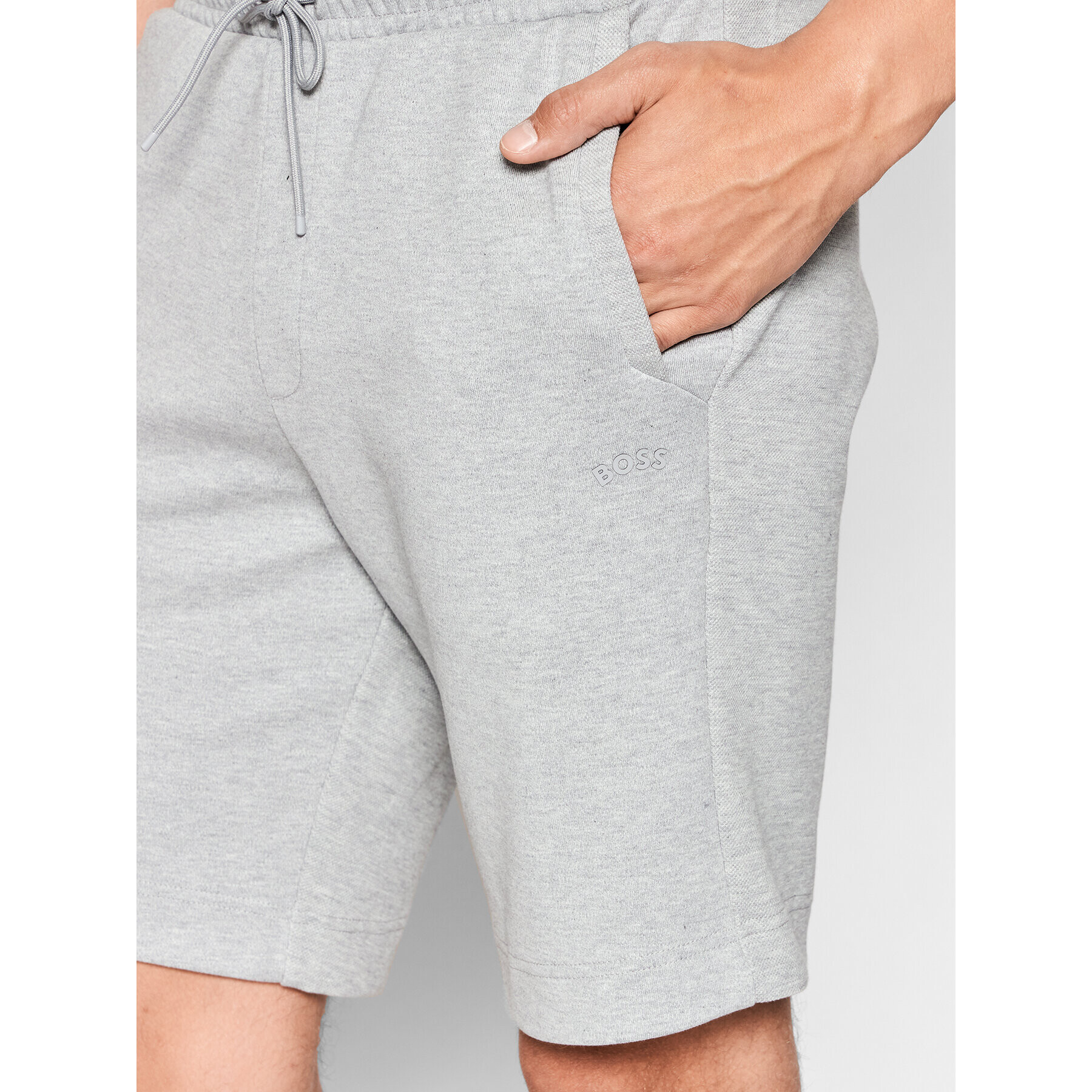 Boss Спортни шорти Headlo Curved 50471850 Сив Regular Fit - Pepit.bg