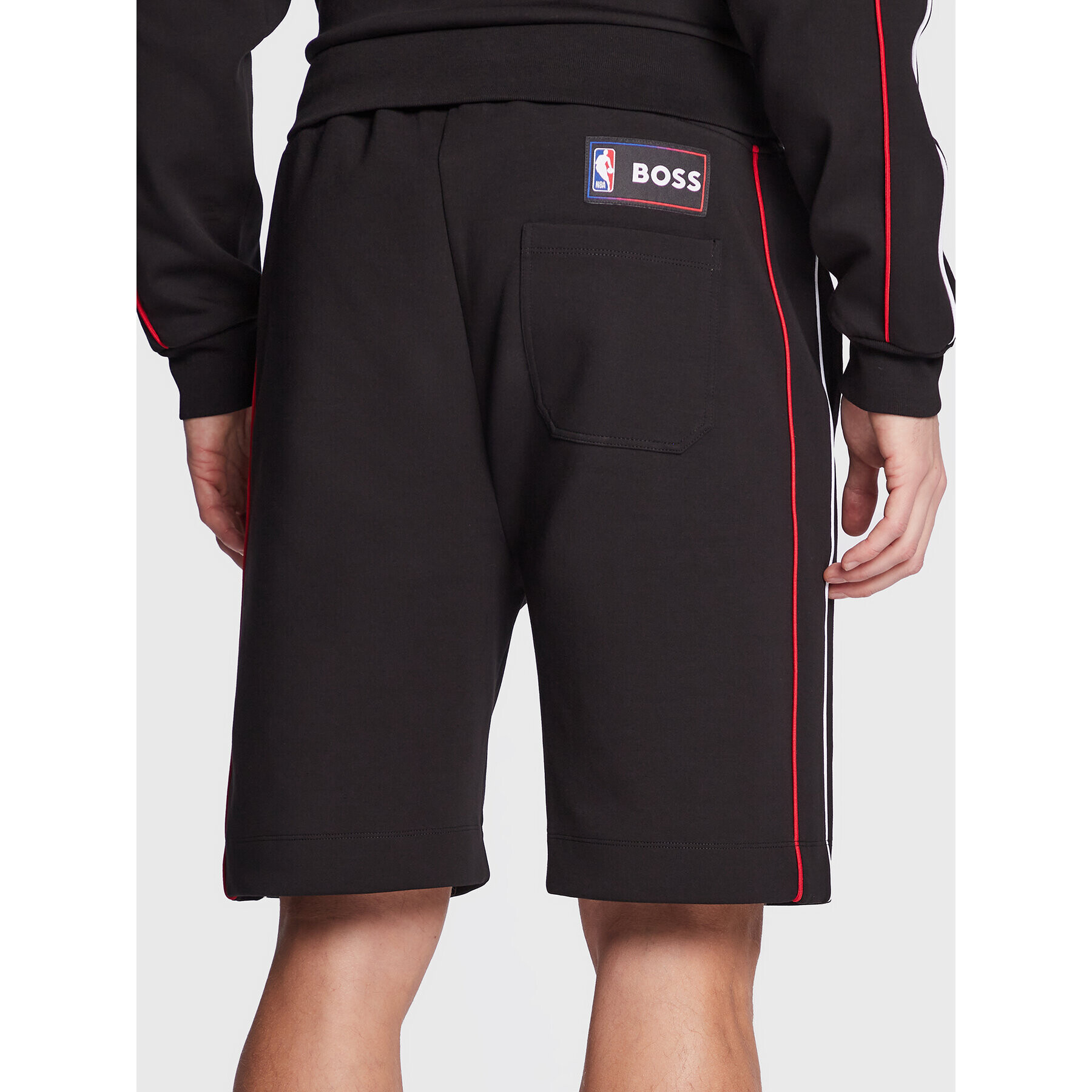 Boss Спортни шорти NBA Slam_2 50477426 Черен Regular Fit - Pepit.bg