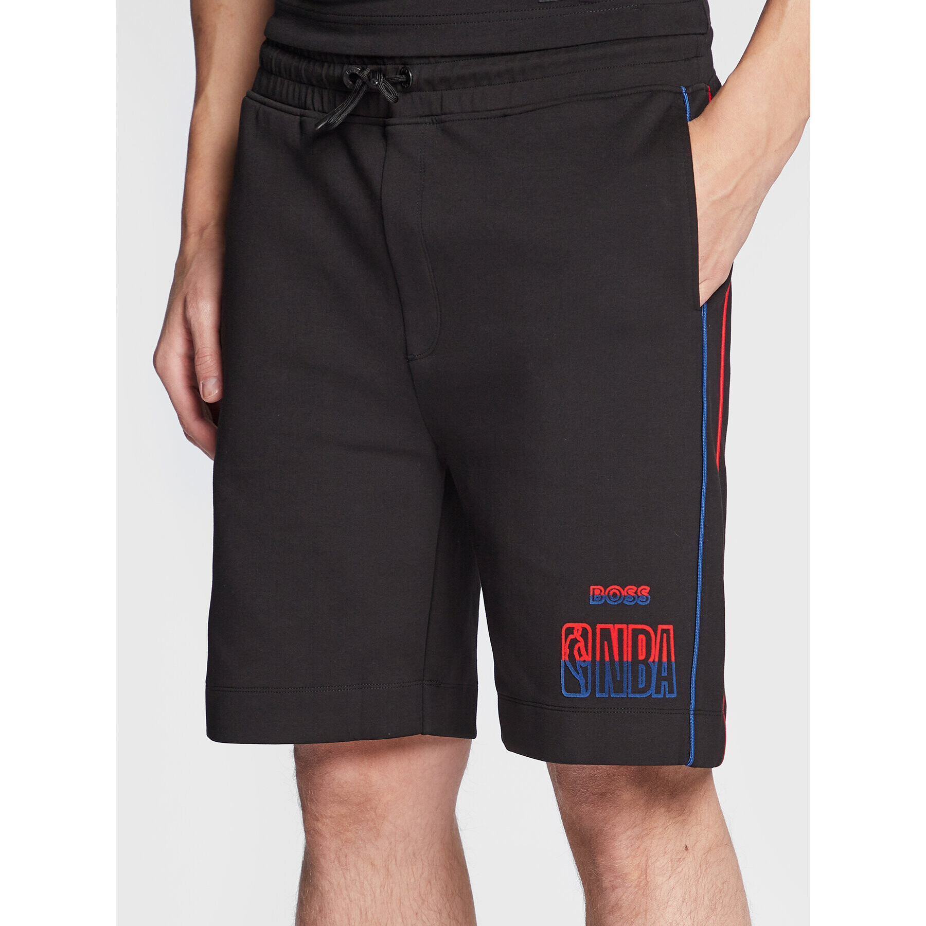 Boss Спортни шорти NBA Slam_2 50477426 Черен Regular Fit - Pepit.bg