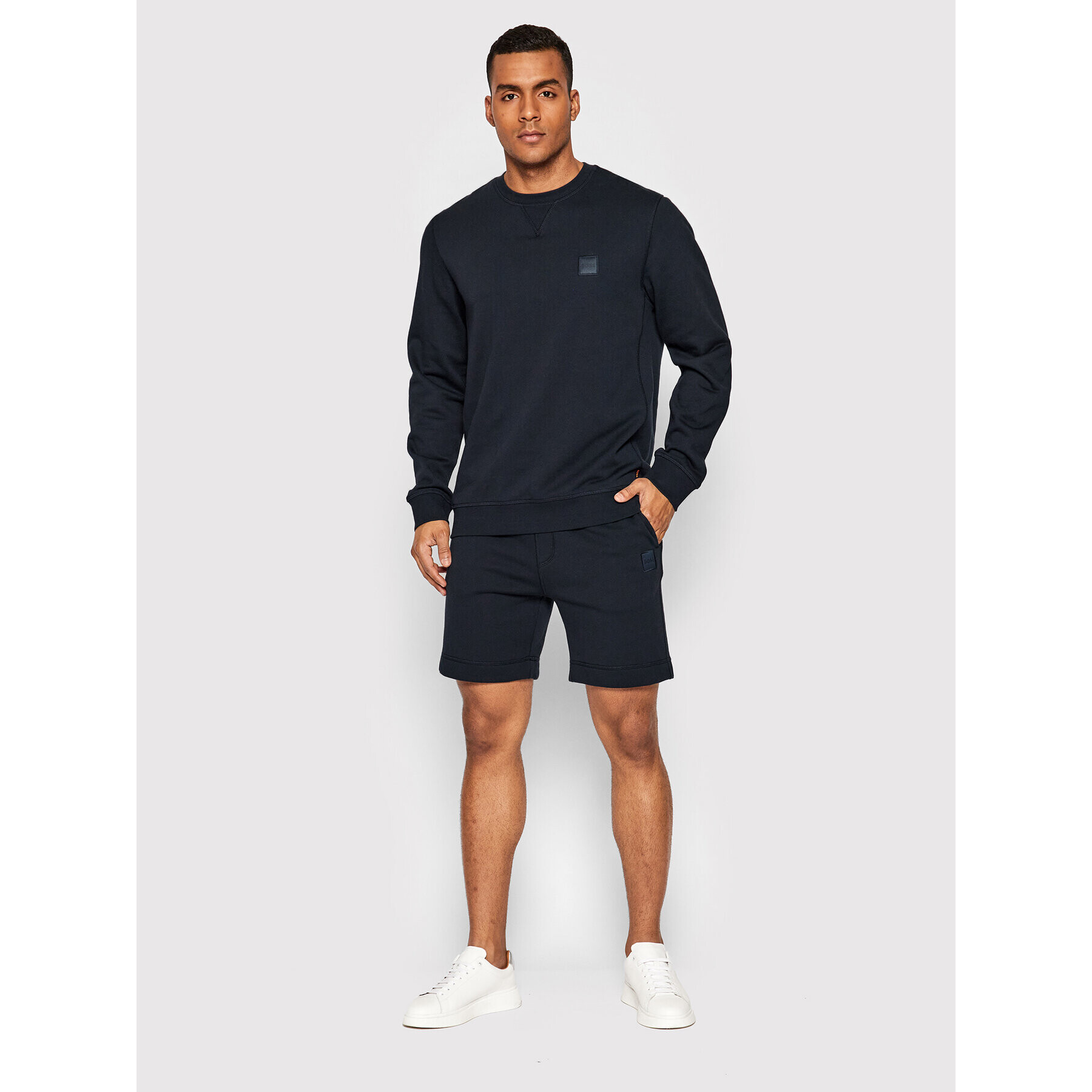 Boss Спортни шорти Sewalk 50468454 Тъмносин Regular Fit - Pepit.bg