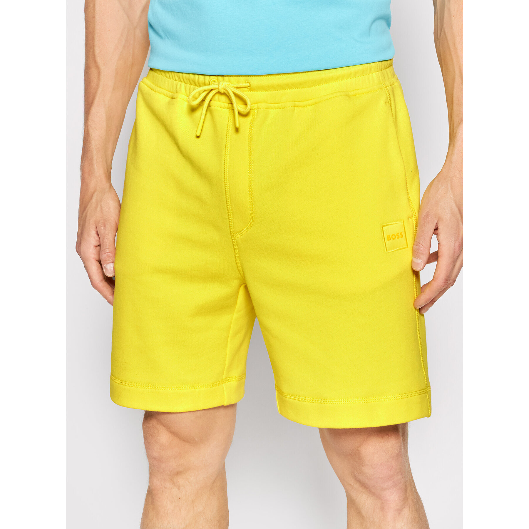Boss Спортни шорти Sewalk 50468454 Жълт Regular Fit - Pepit.bg