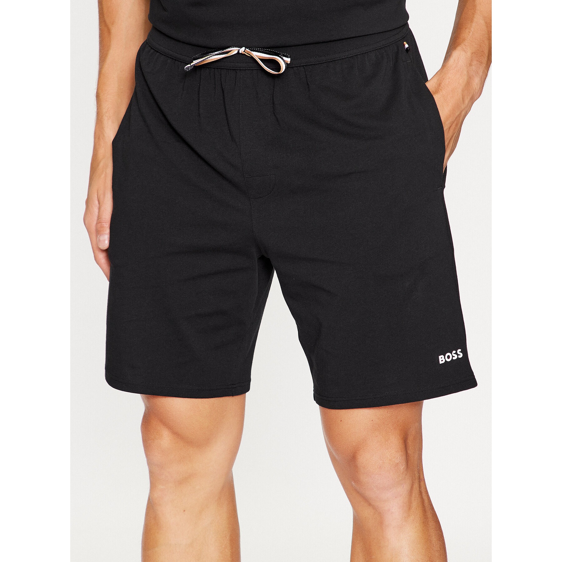 Boss Спортни шорти Unique 50502860 Черен Regular Fit - Pepit.bg