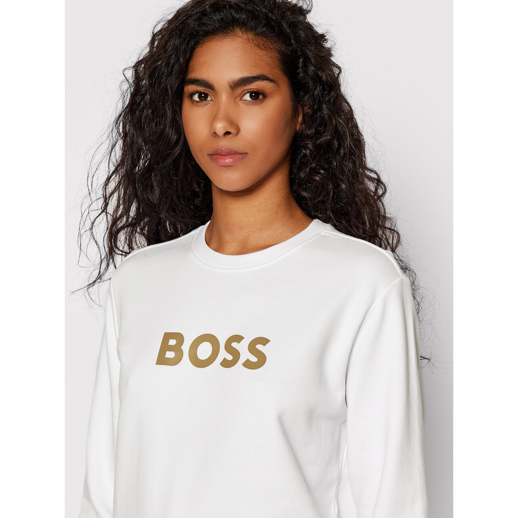 Boss Суитшърт 50468357 Бял Regular Fit - Pepit.bg