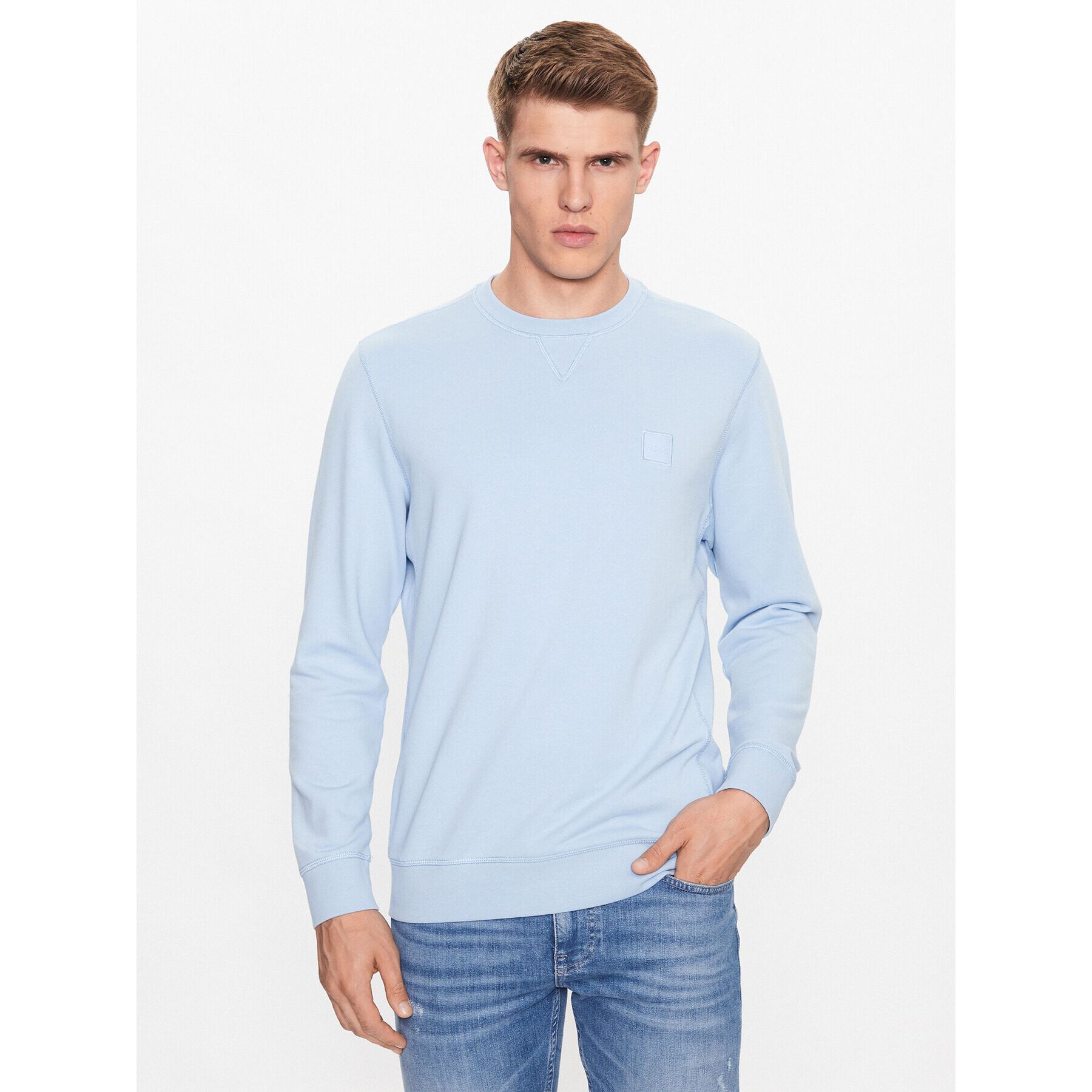 Boss Суитшърт 50468443 Син Relaxed Fit - Pepit.bg