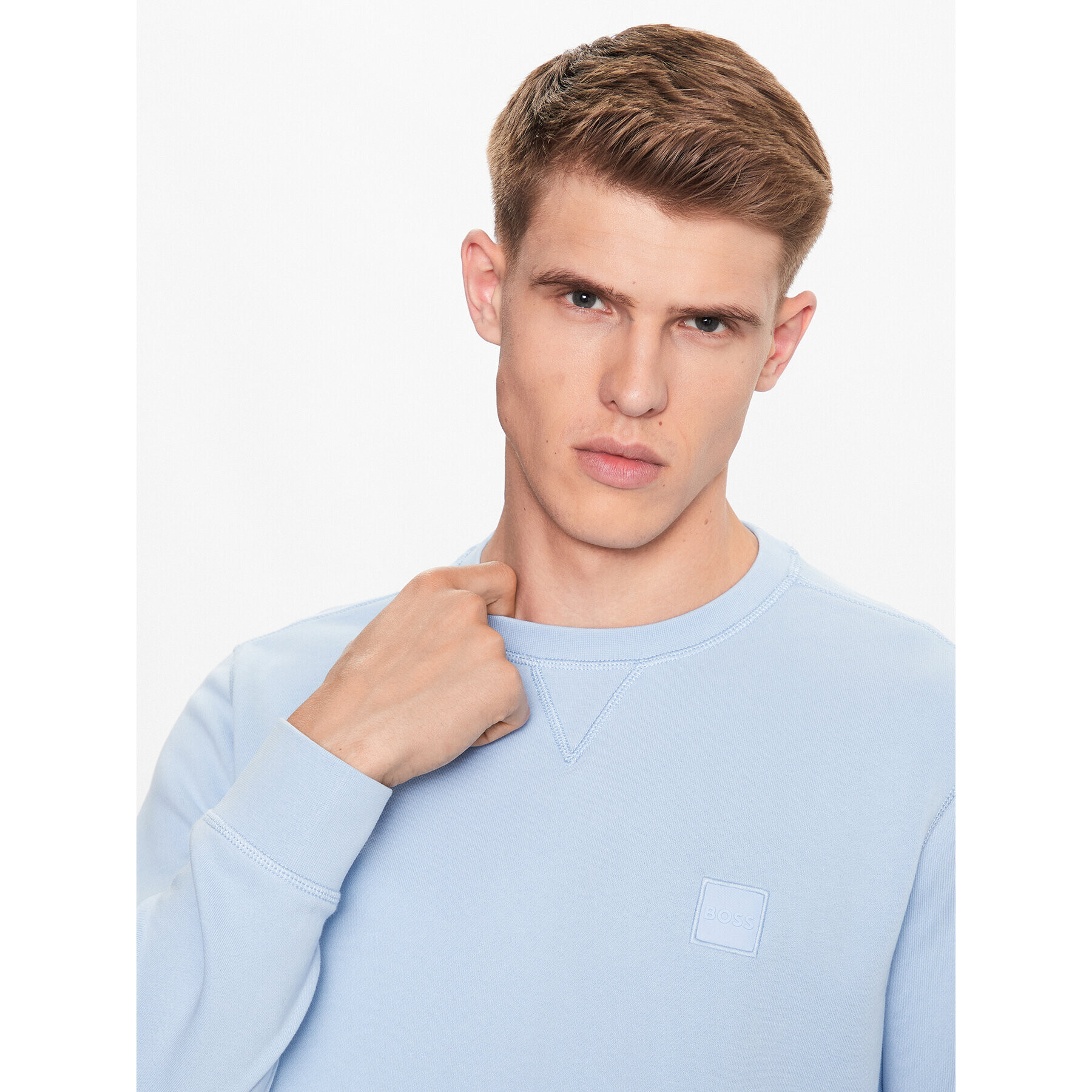 Boss Суитшърт 50468443 Син Relaxed Fit - Pepit.bg