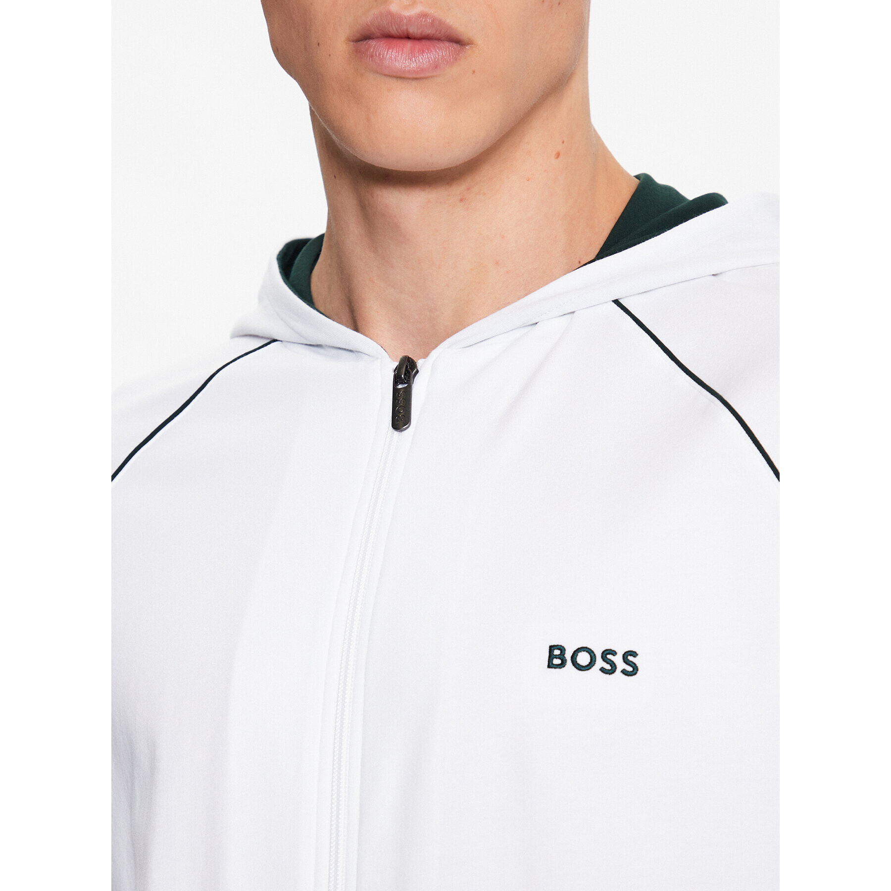 Boss Суитшърт 50469581 Бял Regular Fit - Pepit.bg