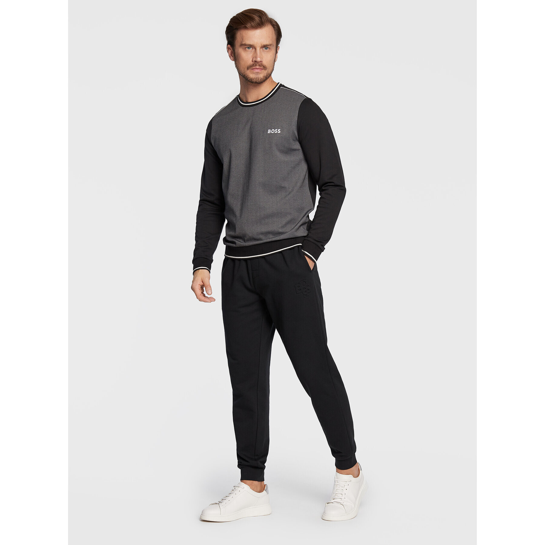 Boss Суитшърт 50480555 Сив Regular Fit - Pepit.bg