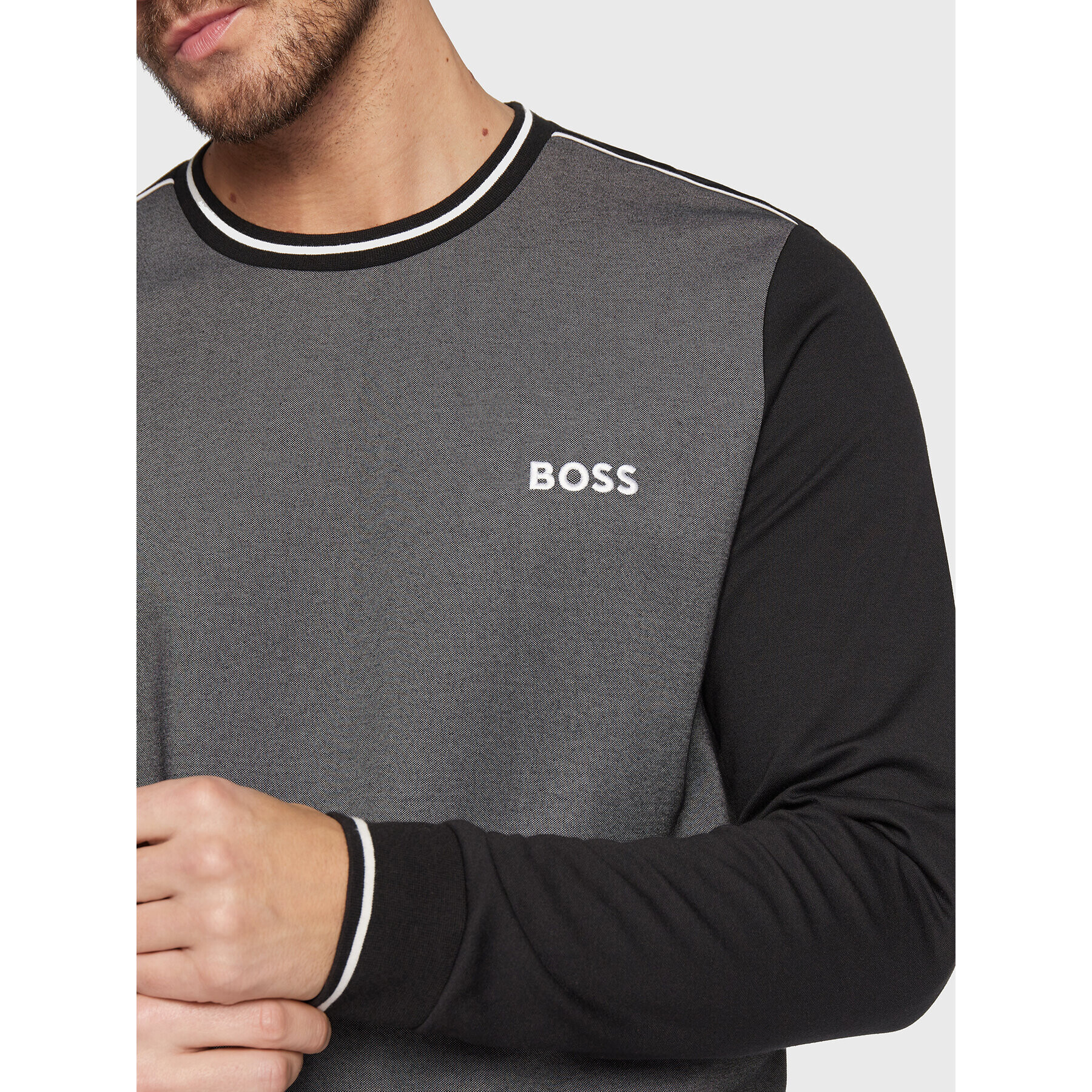 Boss Суитшърт 50480555 Сив Regular Fit - Pepit.bg